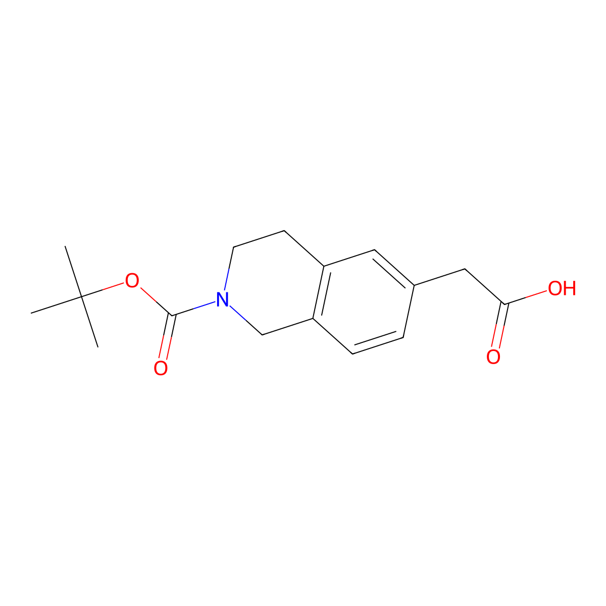 2-{2-[(Tert-butoxy)carbonyl]-1,2,3,4-tetrahydroisoquinolin-6-yl}acetic acid molecular structure, CAS 1158755-33-9