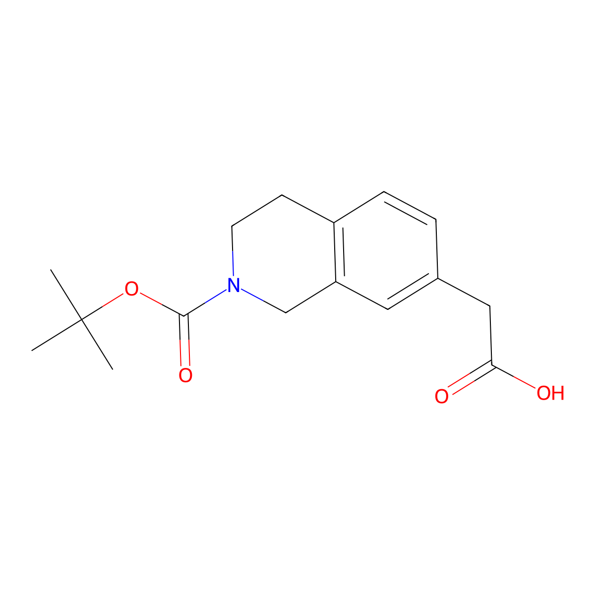 2-{2-[(Tert-butoxy)carbonyl]-1,2,3,4-tetrahydroisoquinolin-7-yl}acetic acid molecular structure, CAS 1158755-34-0