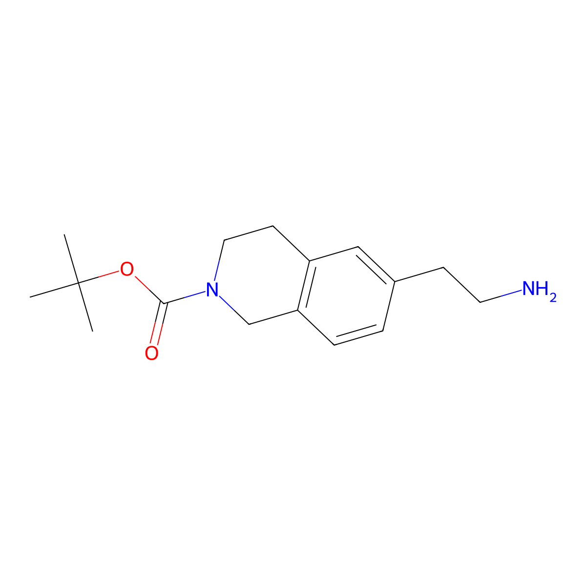 Tert-butyl 6-(2-aminoethyl)-1,2,3,4-tetrahydroisoquinoline-2-carboxylate molecular structure, CAS 1158756-11-6