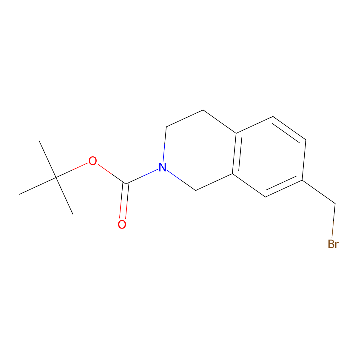 Tert-butyl 7-(bromomethyl)-1,2,3,4-tetrahydroisoquinoline-2-carboxylate molecular structure, CAS 1158756-43-4