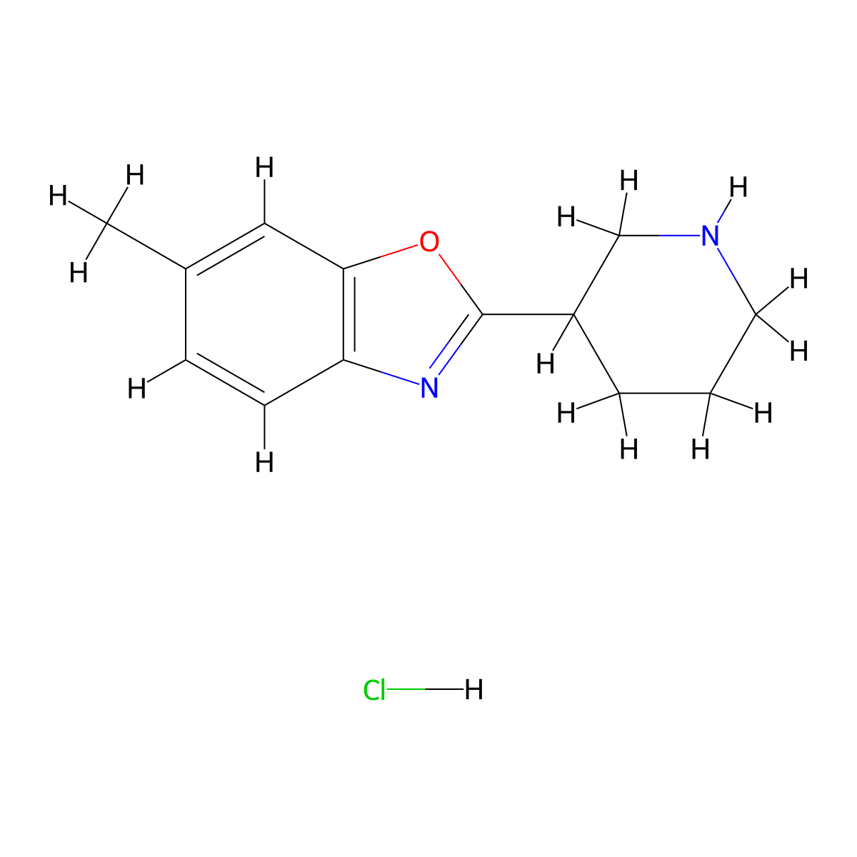 6-Methyl-2-piperidin-3-yl-1,3-benzoxazole hydrochloride molecular structure, CAS 1158757-18-6