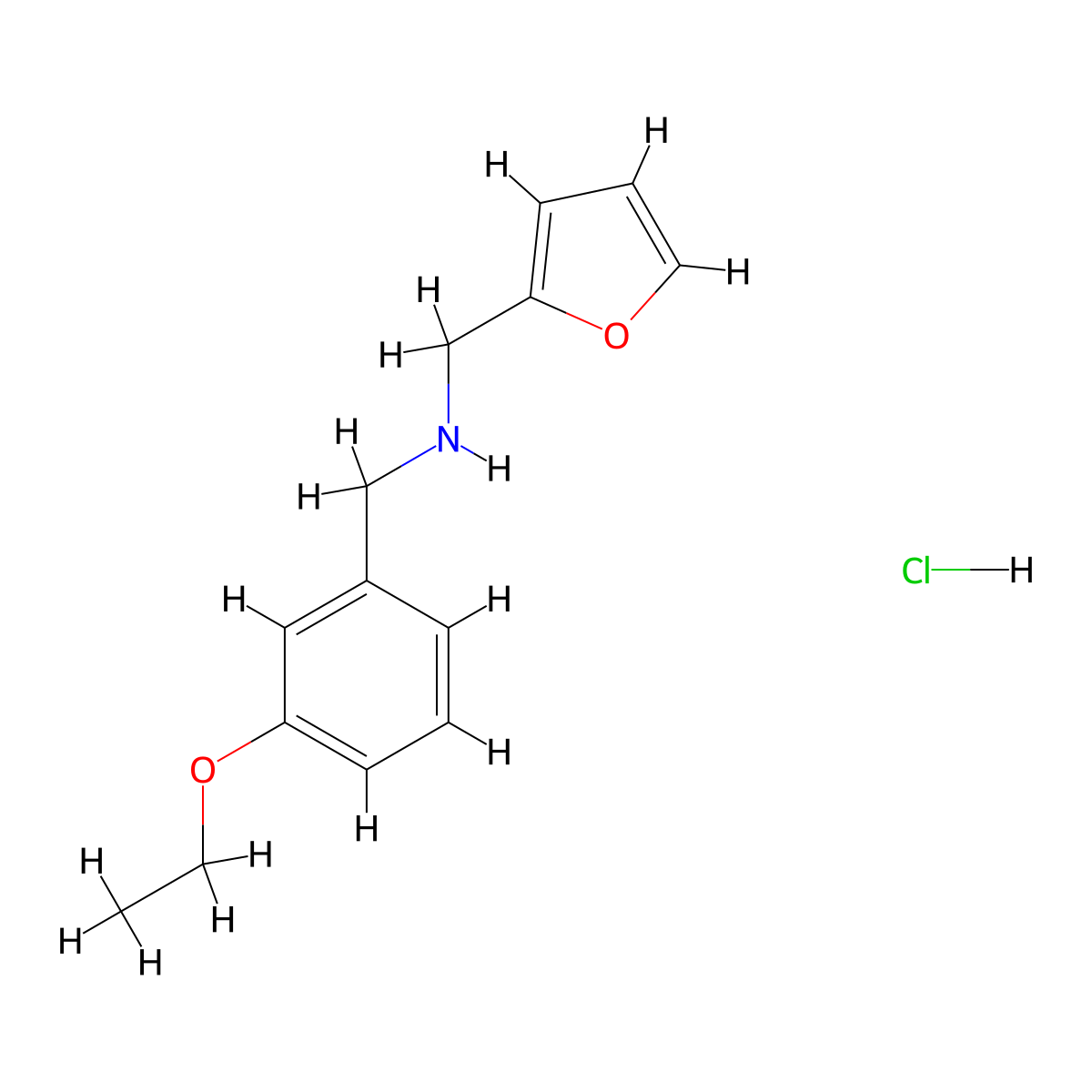 [(3-Ethoxyphenyl)methyl][(furan-2-yl)methyl]amine hydrochloride molecular structure, CAS 1158758-27-0