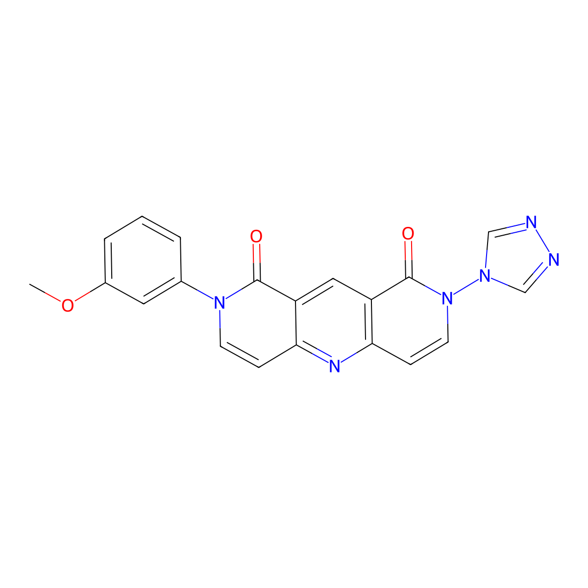 2-(3-methoxyphenyl)-8-(4H-1,2,4-triazol-4-yl)pyrido[4,3-b][1,6]naphthyridine-1,9(2H,8H)-dione molecular structure, CAS 1158758-58-7