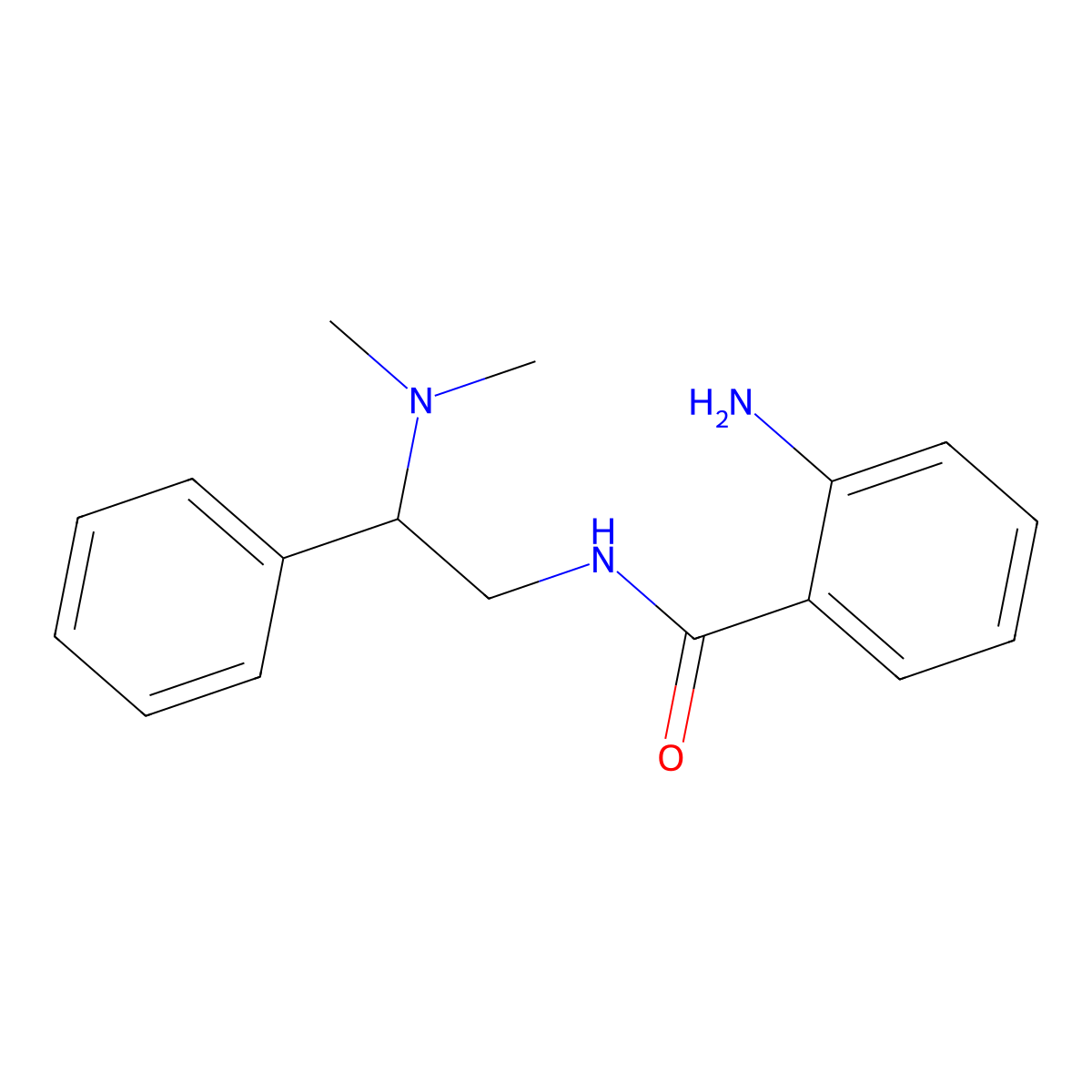 2-amino-N-[2-(dimethylamino)-2-phenylethyl]benzamide molecular structure, CAS 1158758-76-9