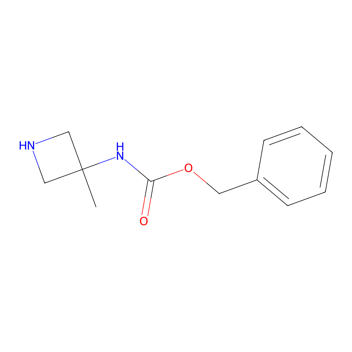 3-(N-Cbz-amino)-3-methylazetidine molecular structure, CAS 1158758-81-6