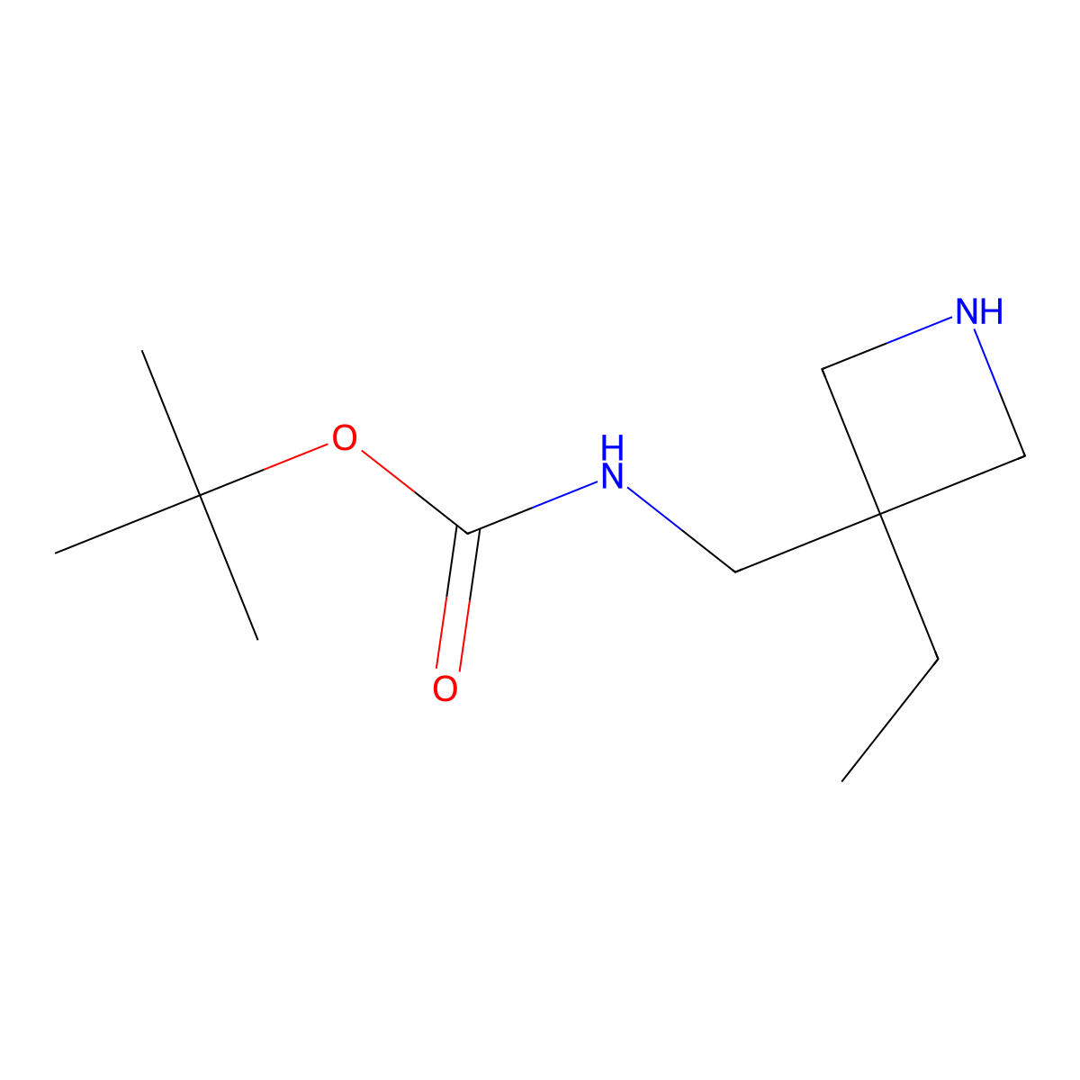 tert-Butyl n-[(3-ethylazetidin-3-yl)methyl]carbamate molecular structure, CAS 1158758-94-1