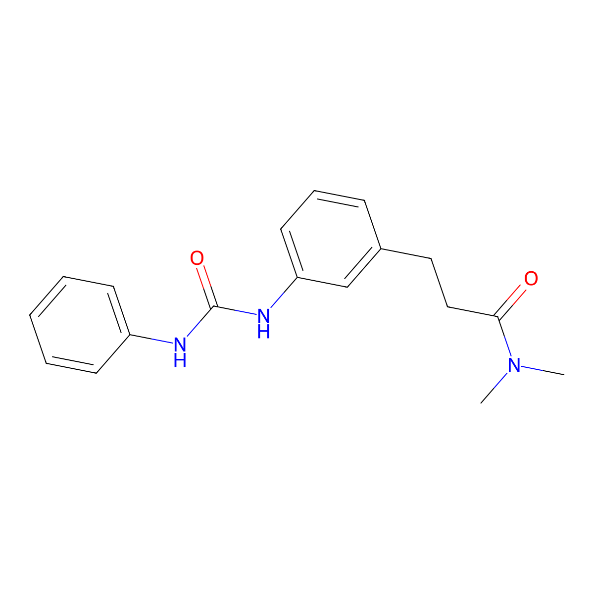 3-{3-[(anilinocarbonyl)amino]phenyl}-N,N-dimethylpropanamide molecular structure, CAS 1158758-97-4