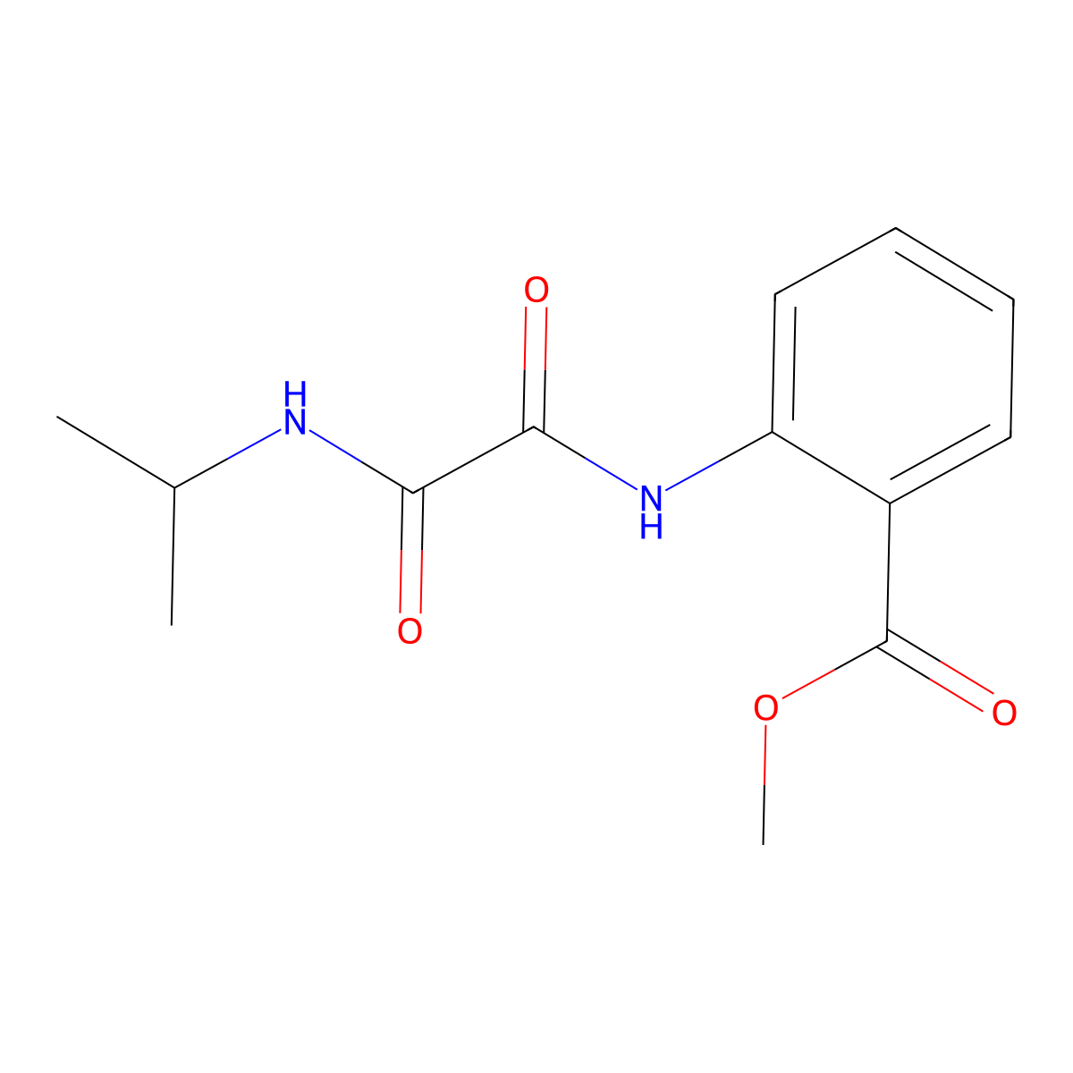 Methyl 2-[[2-oxo-2-(propan-2-ylamino)acetyl]amino]benzoate molecular structure, CAS 1158759-29-5
