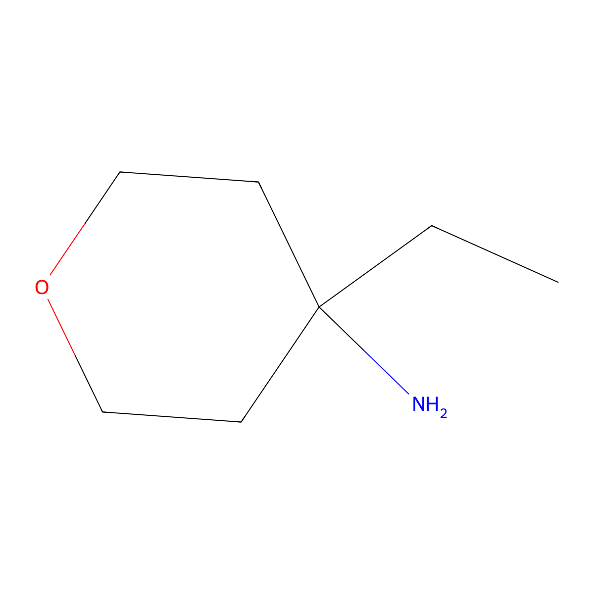 4-Ethyloxan-4-amine molecular structure, CAS 1158759-90-0