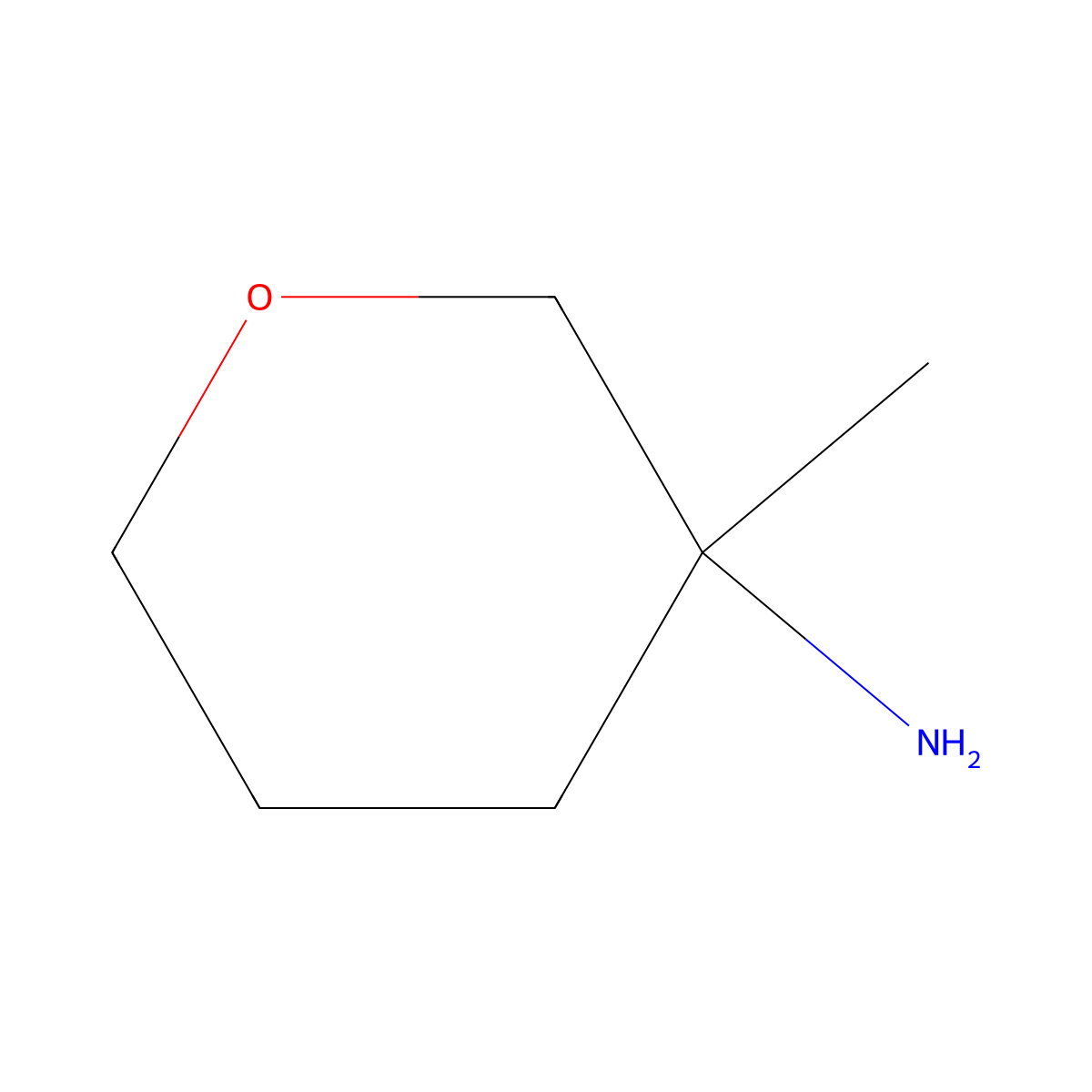 3-Methyloxan-3-amine molecular structure, CAS 1158760-01-0
