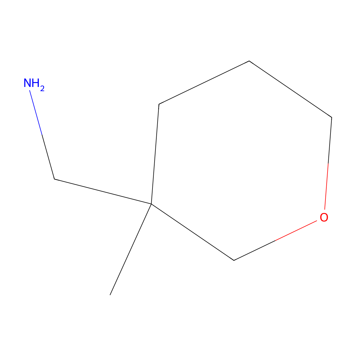 (3-Methyloxan-3-yl)methanamine molecular structure, CAS 1158760-03-2