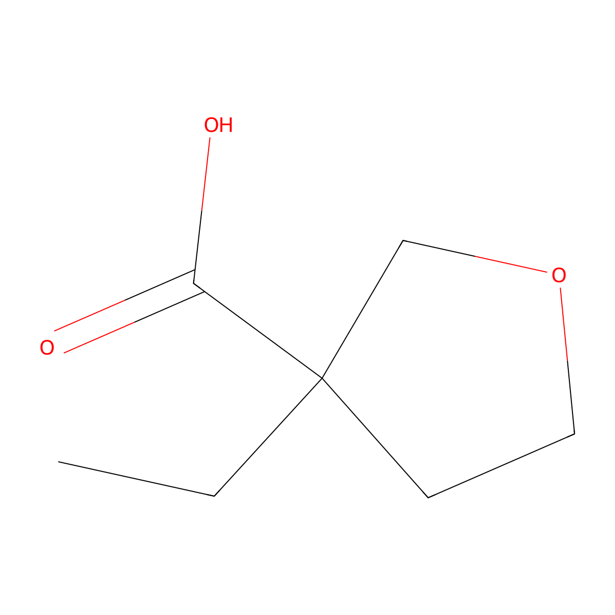 3-Ethyloxolane-3-carboxylic acid molecular structure, CAS 1158760-27-0