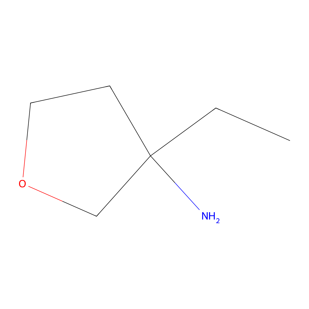 3-Ethyloxolan-3-amine molecular structure, CAS 1158760-29-2