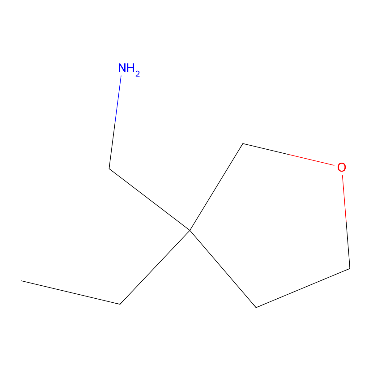 (3-Ethyloxolan-3-yl)methanamine molecular structure, CAS 1158760-31-6