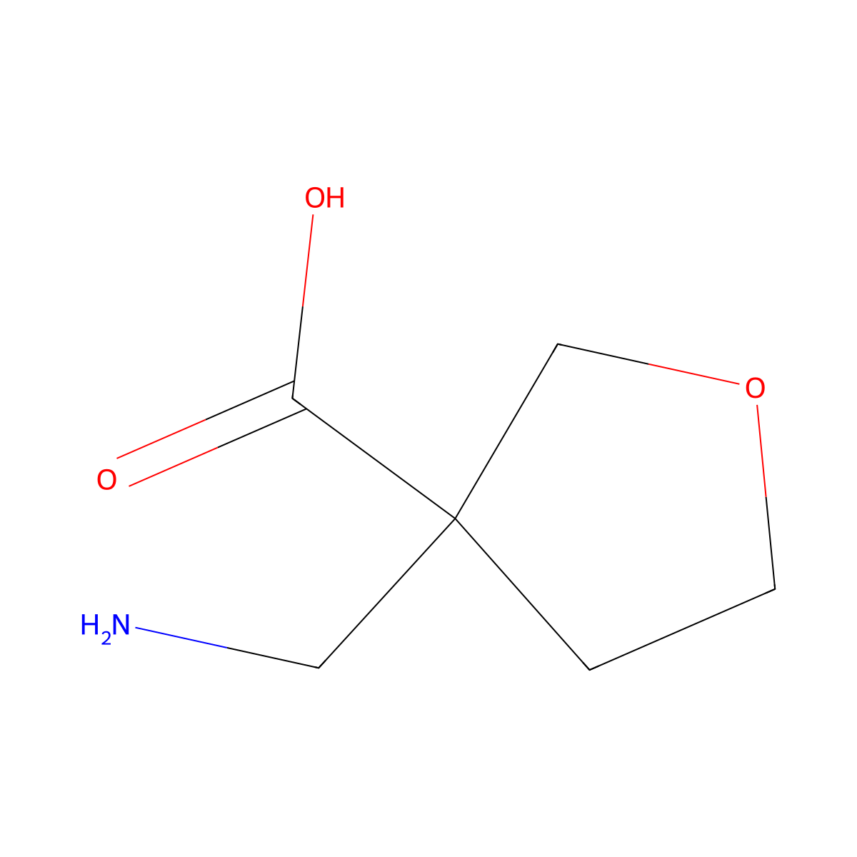 3-(Aminomethyl)oxolane-3-carboxylic acid molecular structure, CAS 1158760-35-0