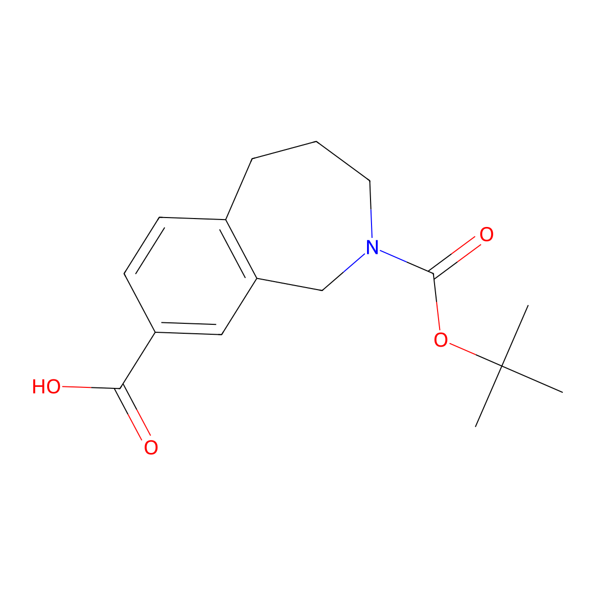2-(tert-Butoxycarbonyl)-2,3,4,5-tetrahydro-1H-benzo[c]azepine-8-carboxylic acid molecular structure, CAS 1158760-53-2