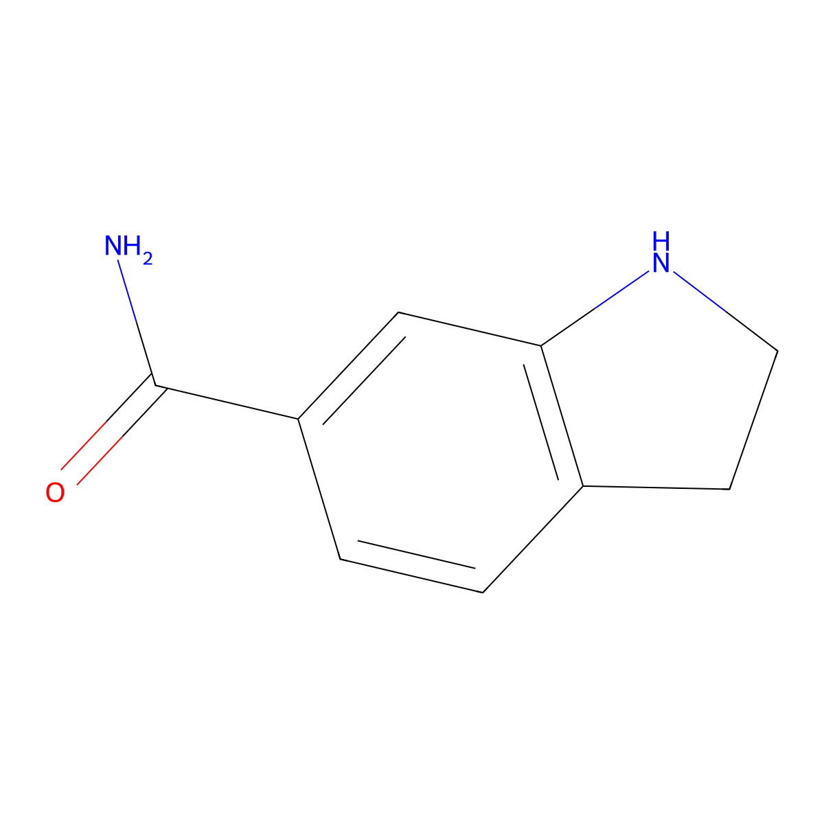 2,3-Dihydro-1H-indole-6-carboxamide molecular structure, CAS 1158761-65-9