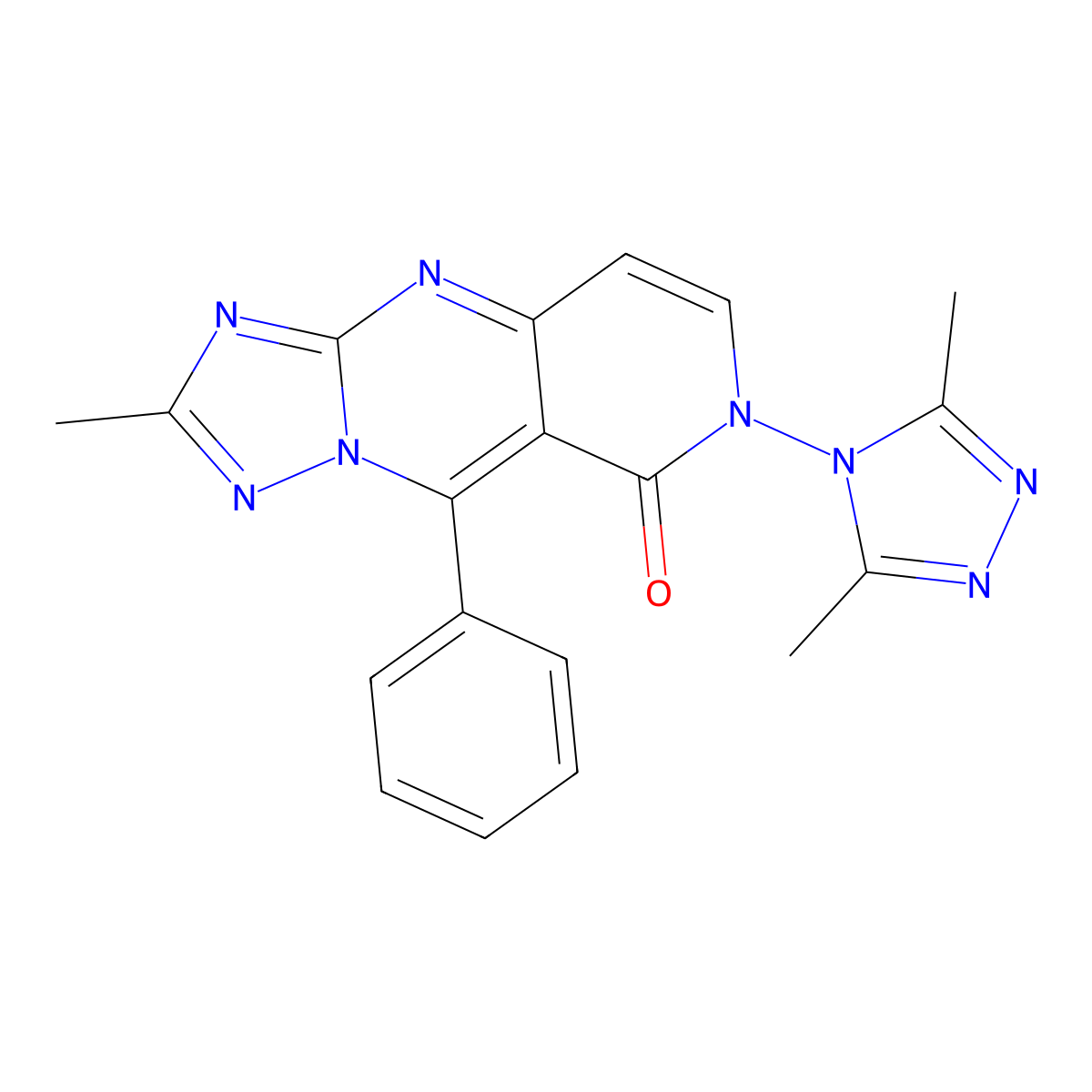 7-(3,5-dimethyl-4H-1,2,4-triazol-4-yl)-2-methyl-9-phenylpyrido[4,3-d][1,2,4]triazolo[1,5-a]pyrimidin-8(7H)-one molecular structure, CAS 1158763-13-3