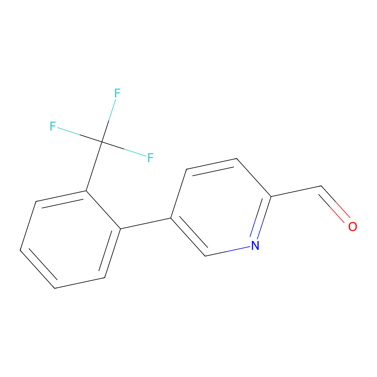 5-(2-(Trifluoromethyl)phenyl)picolinaldehyde molecular structure, CAS 1158763-43-9