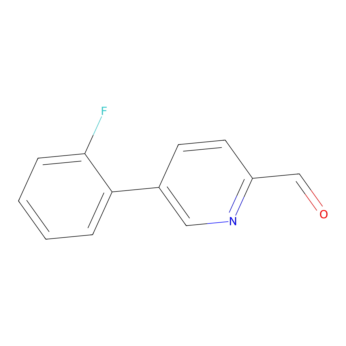 5-(2-Fluorophenyl)pyridine-2-carbaldehyde molecular structure, CAS 1158763-49-5