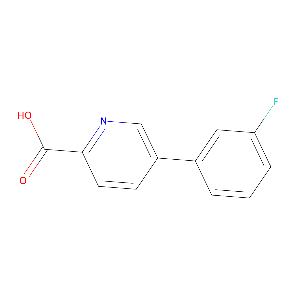 5-(3-Fluorophenyl)picolinic acid molecular structure, CAS 1158763-55-3