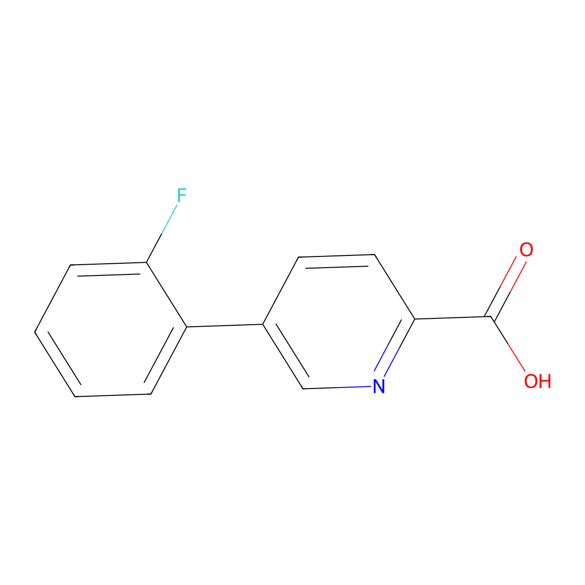 5-(2-Fluorophenyl)picolinic acid molecular structure, CAS 1158763-56-4