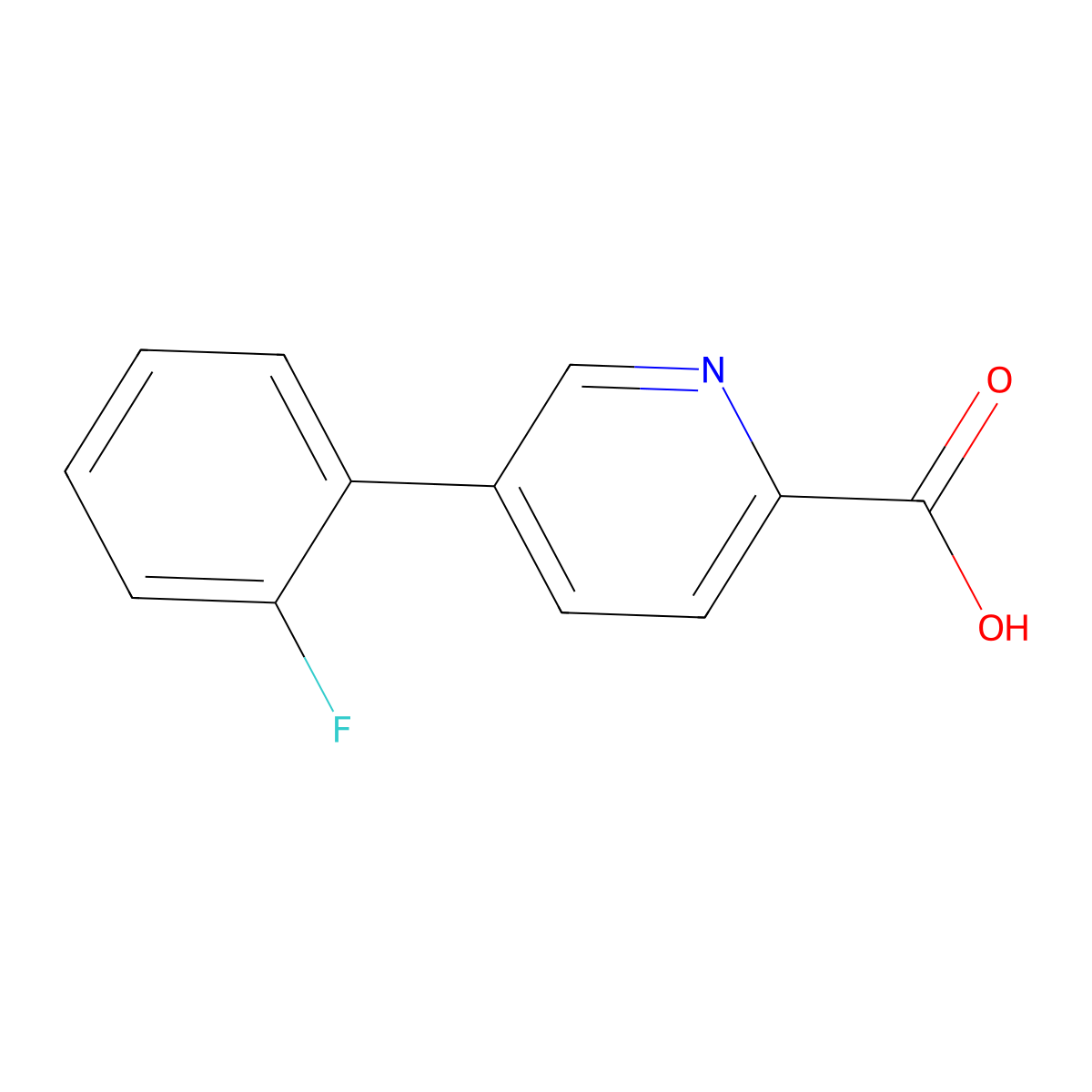 5-(2-Fluorophenyl)picolinic acid molecular structure, CAS 1158763-56-4