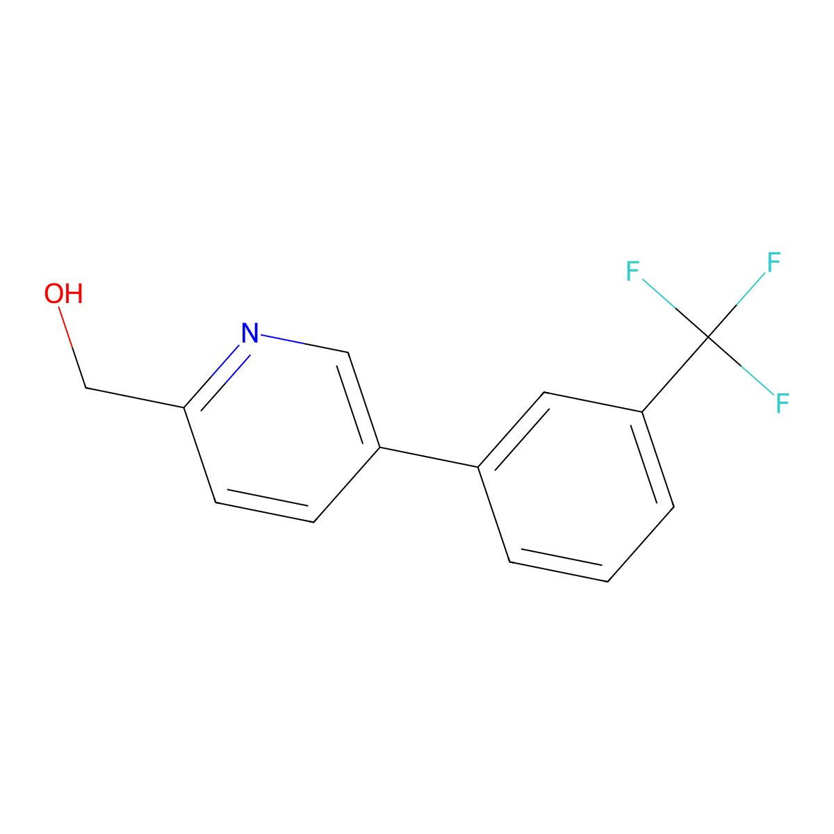 5-(3-(Trifluoromethyl)phenyl)pyridine-2-methanol molecular structure, CAS 1158763-57-5