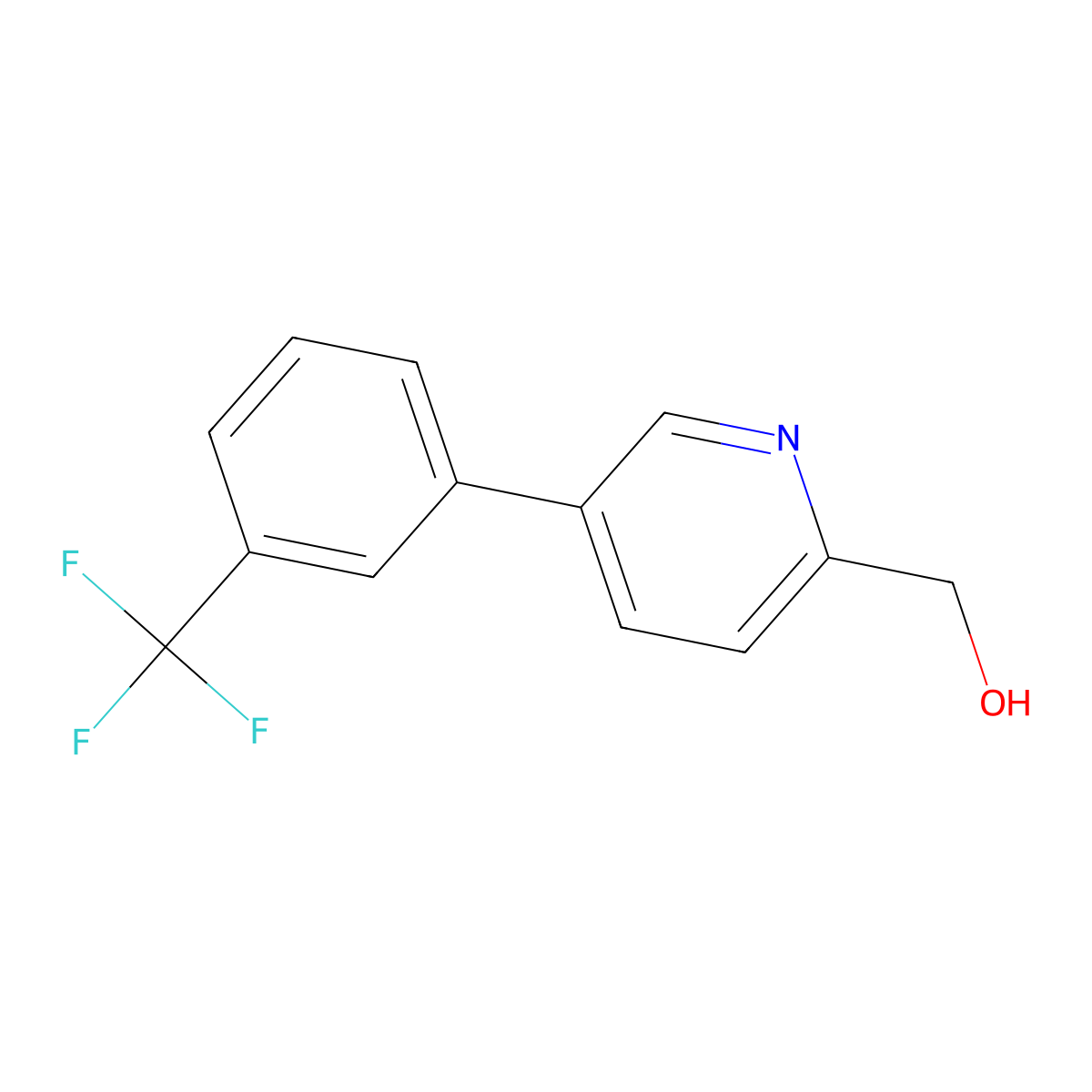 5-(3-(Trifluoromethyl)phenyl)pyridine-2-methanol molecular structure, CAS 1158763-57-5
