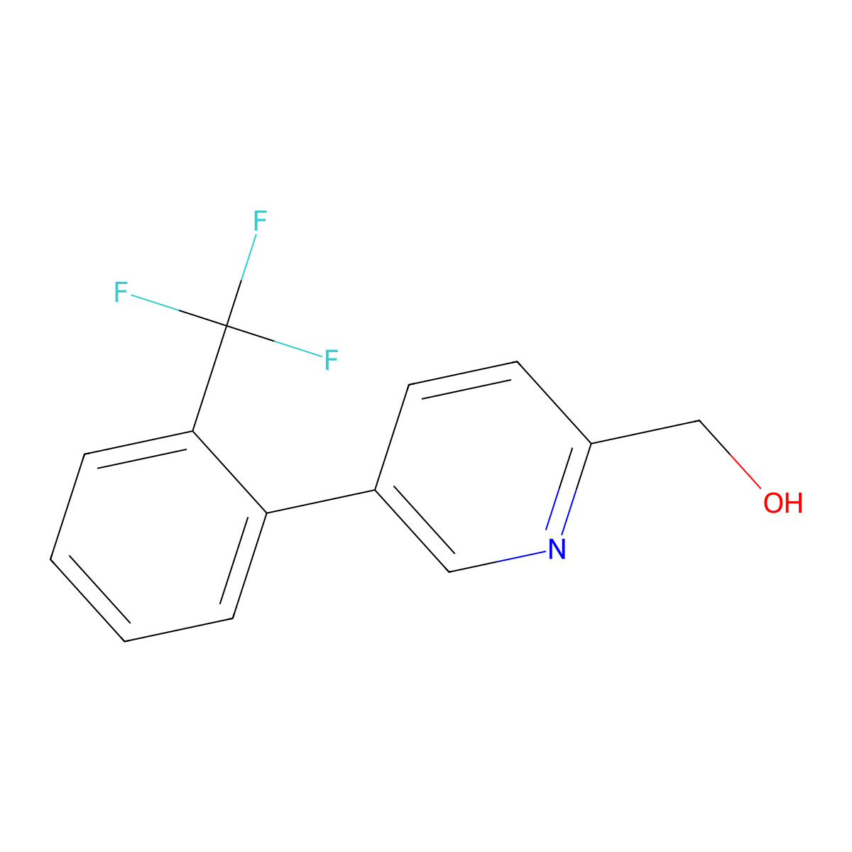 5-(2-(Trifluoromethyl)phenyl)pyridine-2-methanol molecular structure, CAS 1158763-58-6