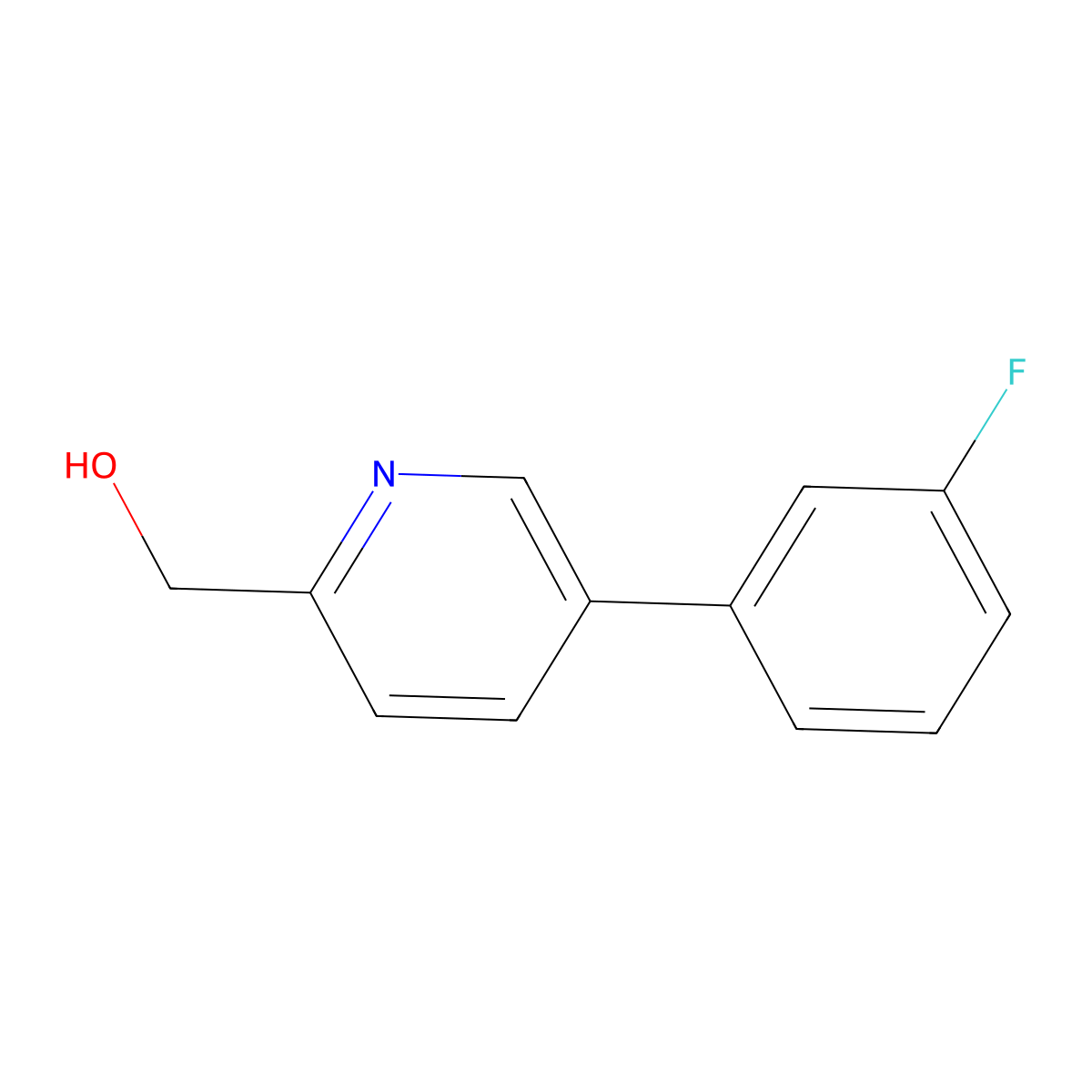 5-(3-Fluorophenyl)pyridine-2-methanol molecular structure, CAS 1158763-60-0