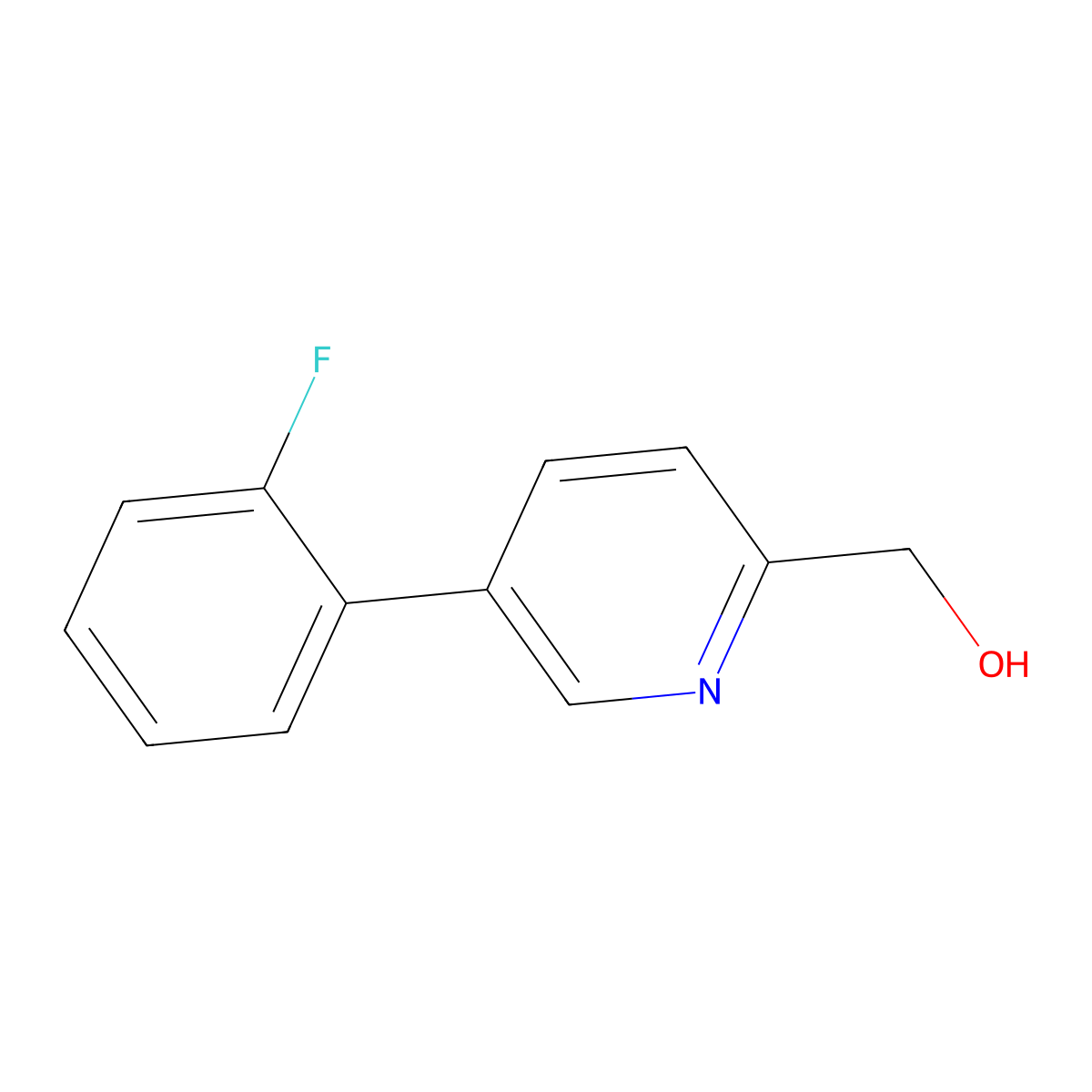 5-(2-Fluorophenyl)pyridine-2-methanol molecular structure, CAS 1158763-61-1
