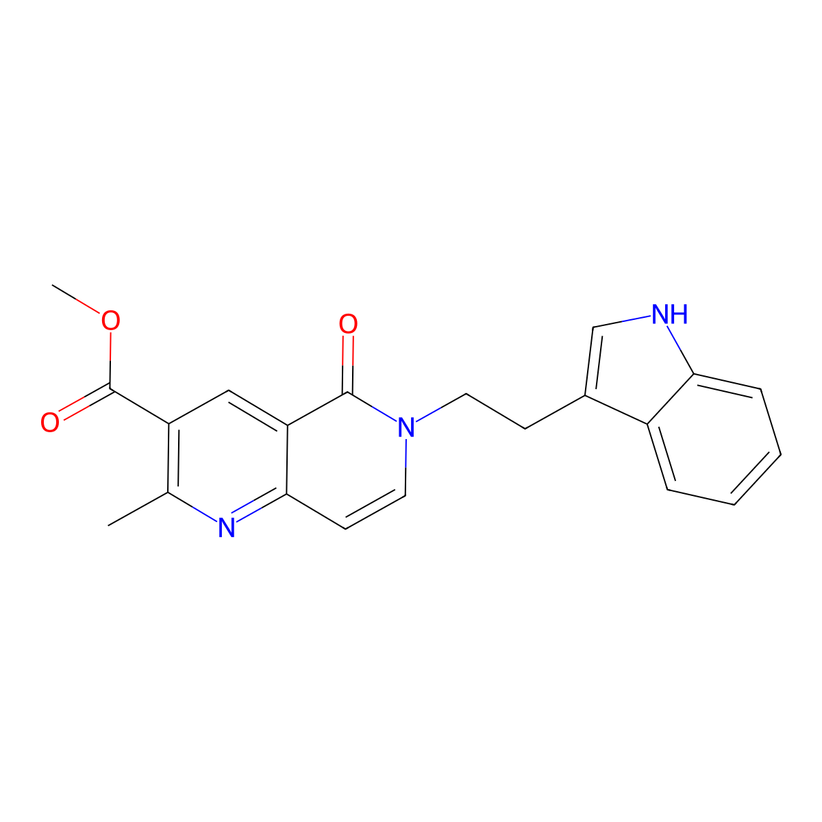 methyl 6-[2-(1H-indol-3-yl)ethyl]-2-methyl-5-oxo-1,6-naphthyridine-3-carboxylate molecular structure, CAS 1158765-24-2