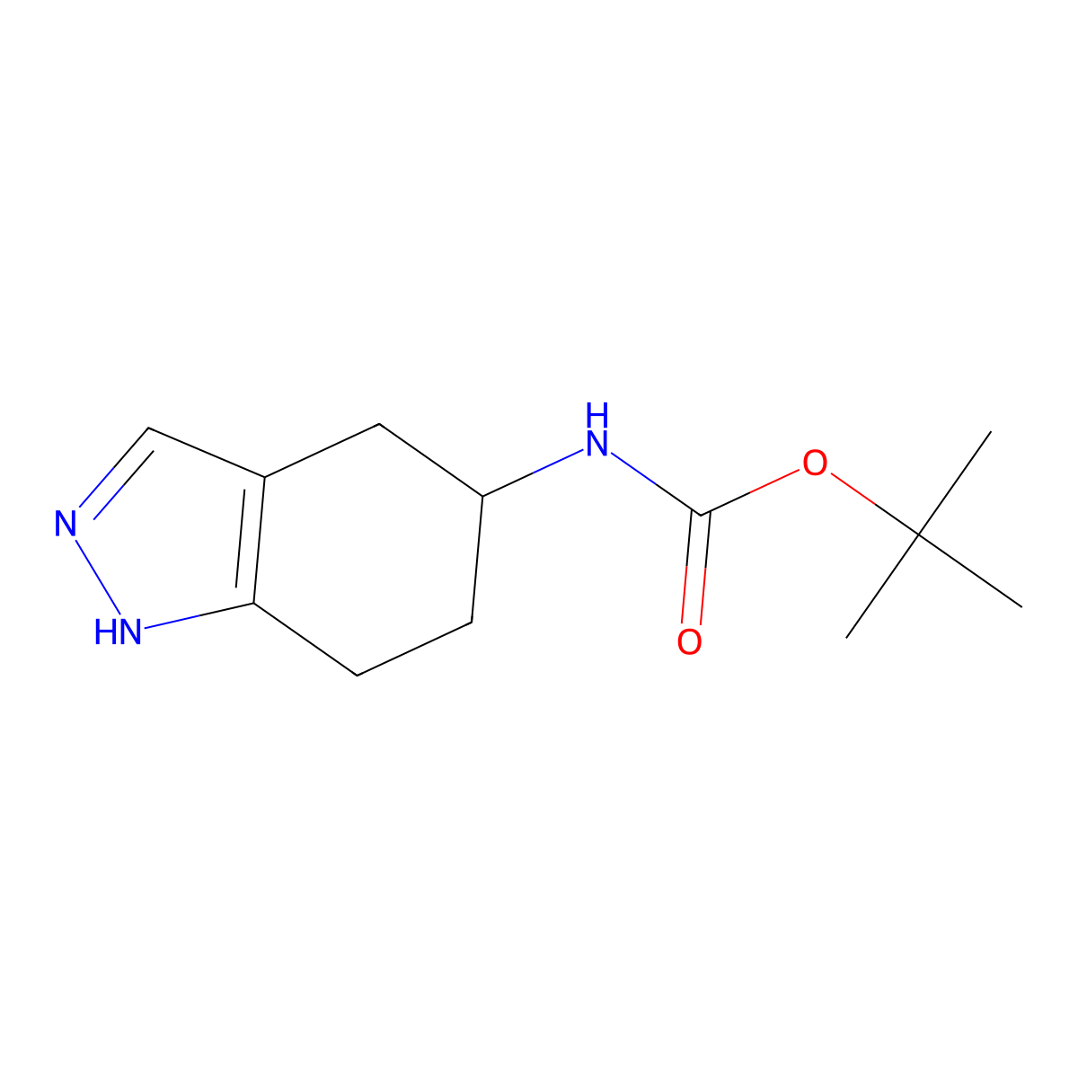 (4,5,6,7-Tetrahydro-1H-indazol-5-yl)-carbamic acid tert-butyl ester molecular structure, CAS 1158767-01-1