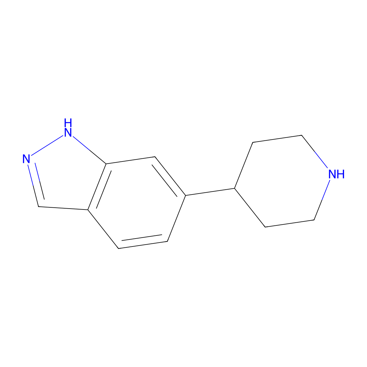 6-(Piperidin-4-YL)-1H-indazole molecular structure, CAS 1158767-19-1
