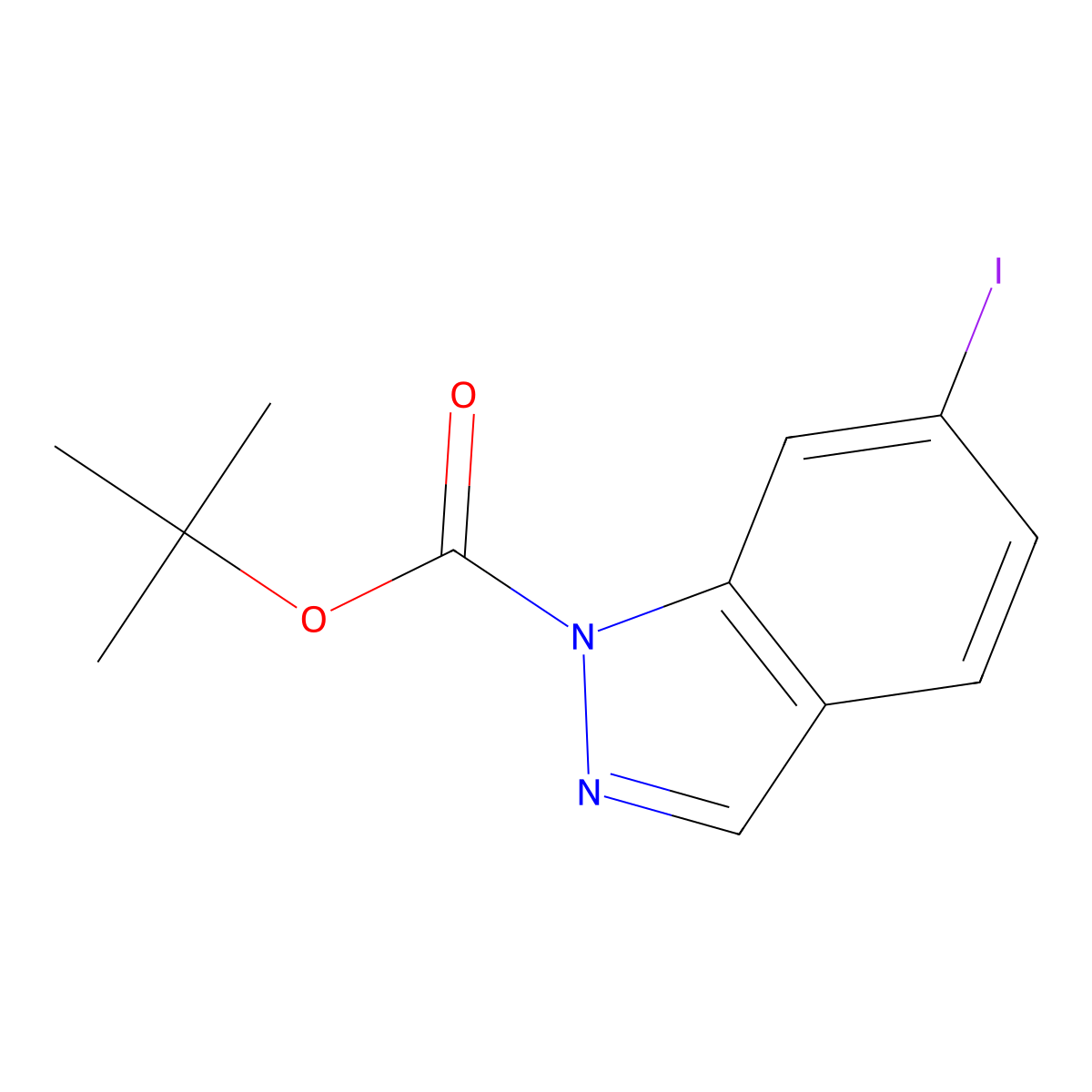 tert-Butyl 6-iodo-1H-indazole-1-carboxylate molecular structure, CAS 1158767-35-1
