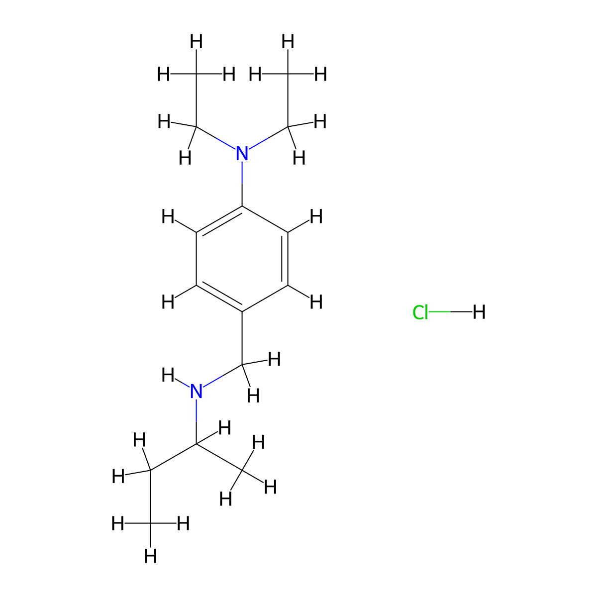 4-{[(Butan-2-yl)amino]methyl}-N,N-diethylaniline hydrochloride molecular structure, CAS 1158769-52-8