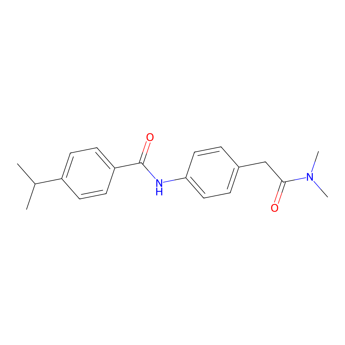N-{4-[2-(dimethylamino)-2-oxoethyl]phenyl}-4-isopropylbenzamide molecular structure, CAS 1158769-68-6