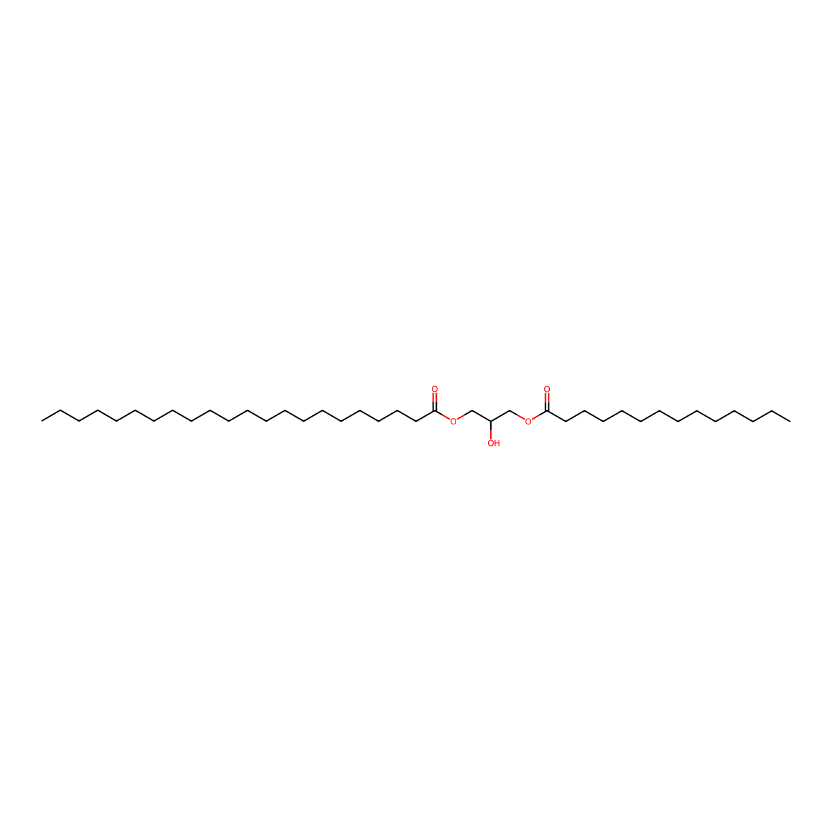 Docosanoic acid, 2-hydroxy-3-[(1-oxotetradecyl)oxy]propyl ester molecular structure, CAS 115877-95-7