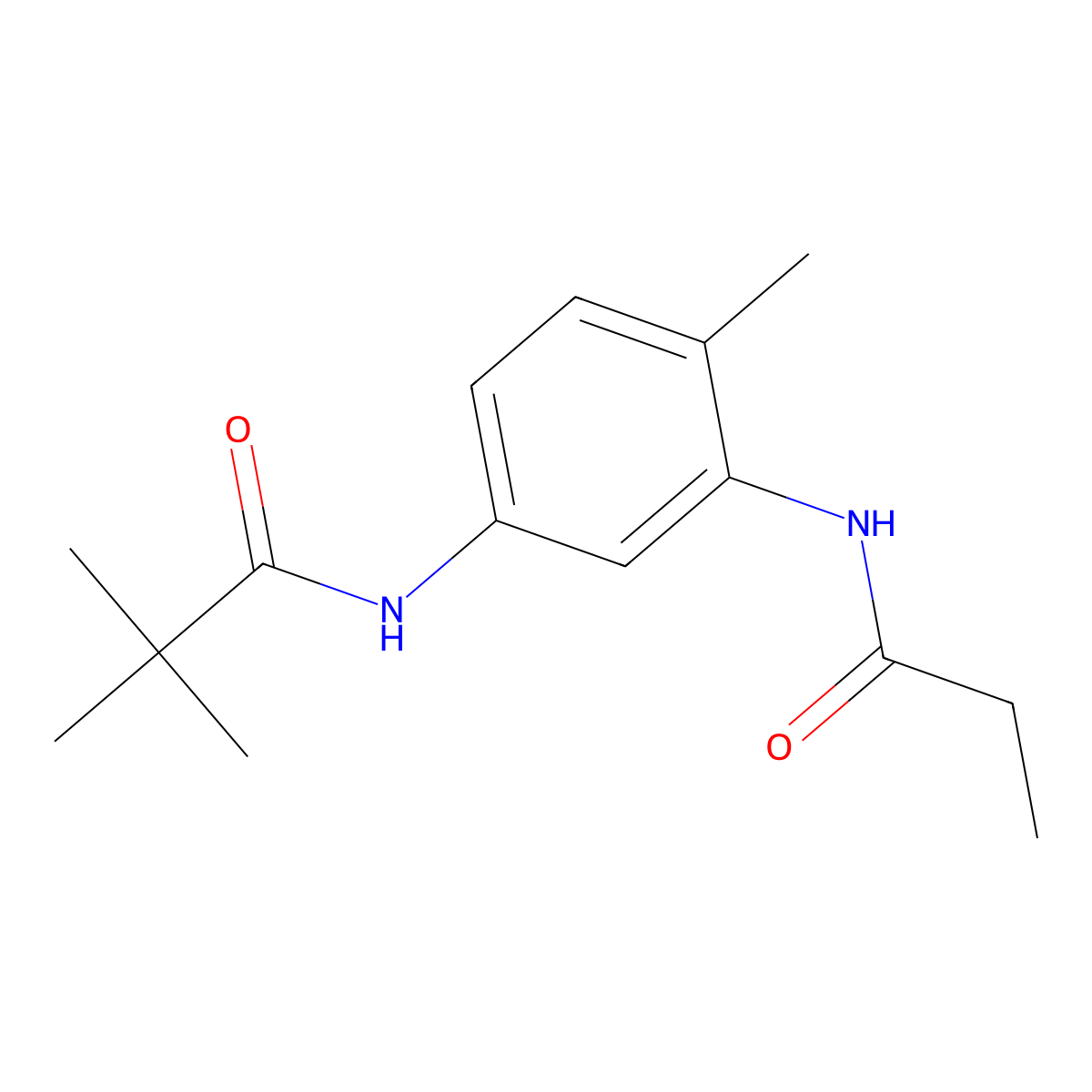 2,2-dimethyl-N-[4-methyl-3-(propionylamino)phenyl]propanamide molecular structure, CAS 1158770-28-5