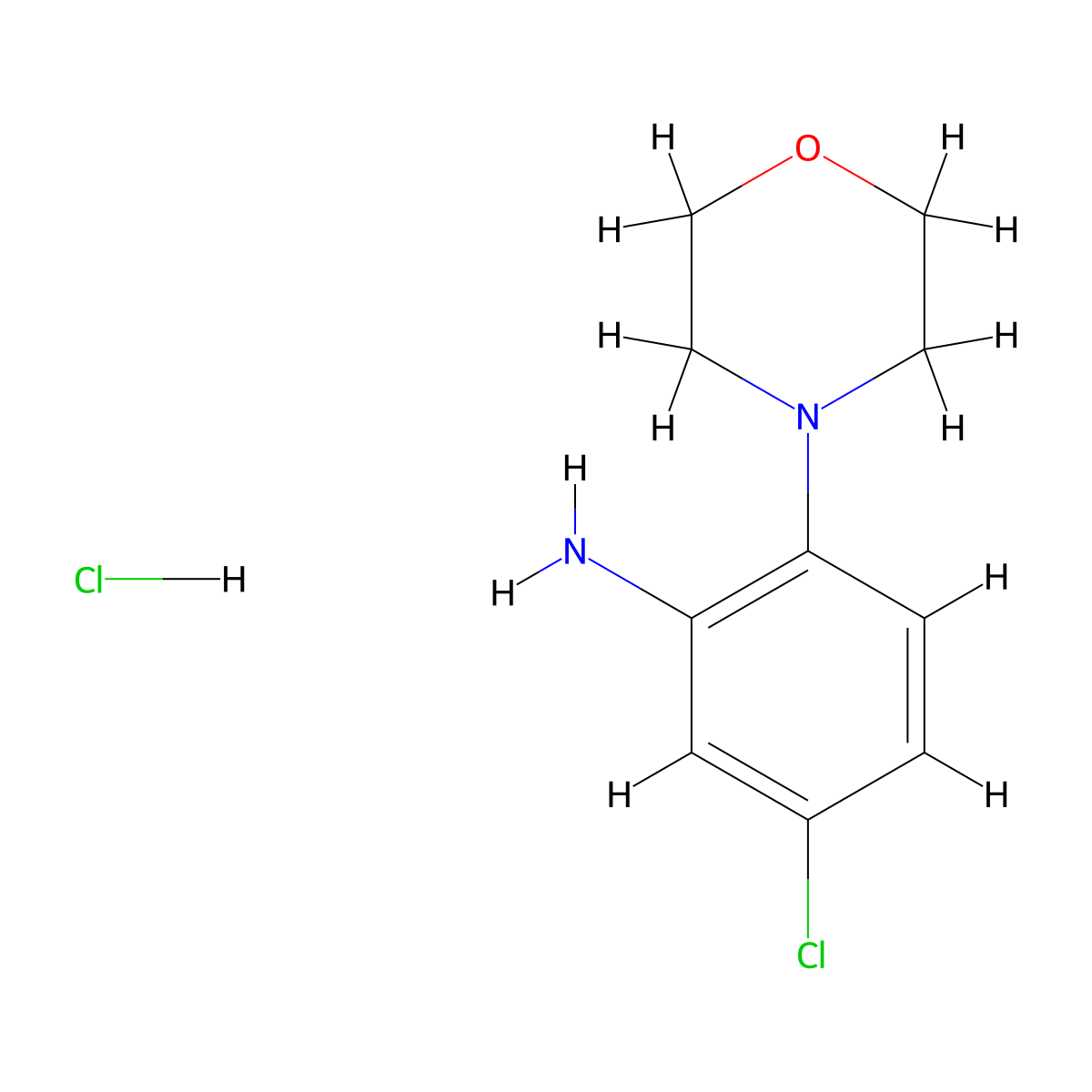 5-Chloro-2-(morpholin-4-YL)aniline hydrochloride molecular structure, CAS 1158771-99-3