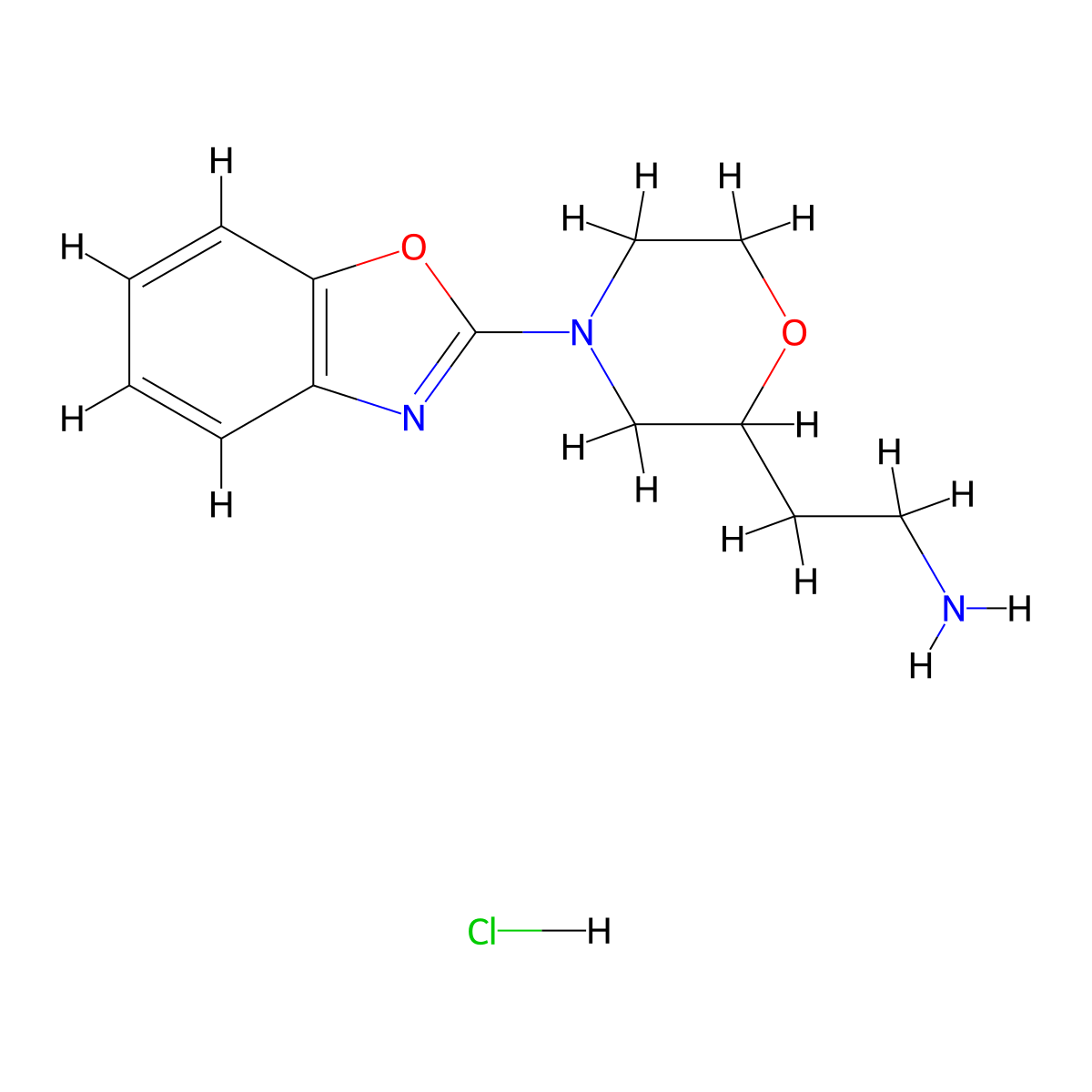 2-[4-(1,3-Benzoxazol-2-YL)morpholin-2-YL]-ethanamine hydrochloride molecular structure, CAS 1158772-65-6