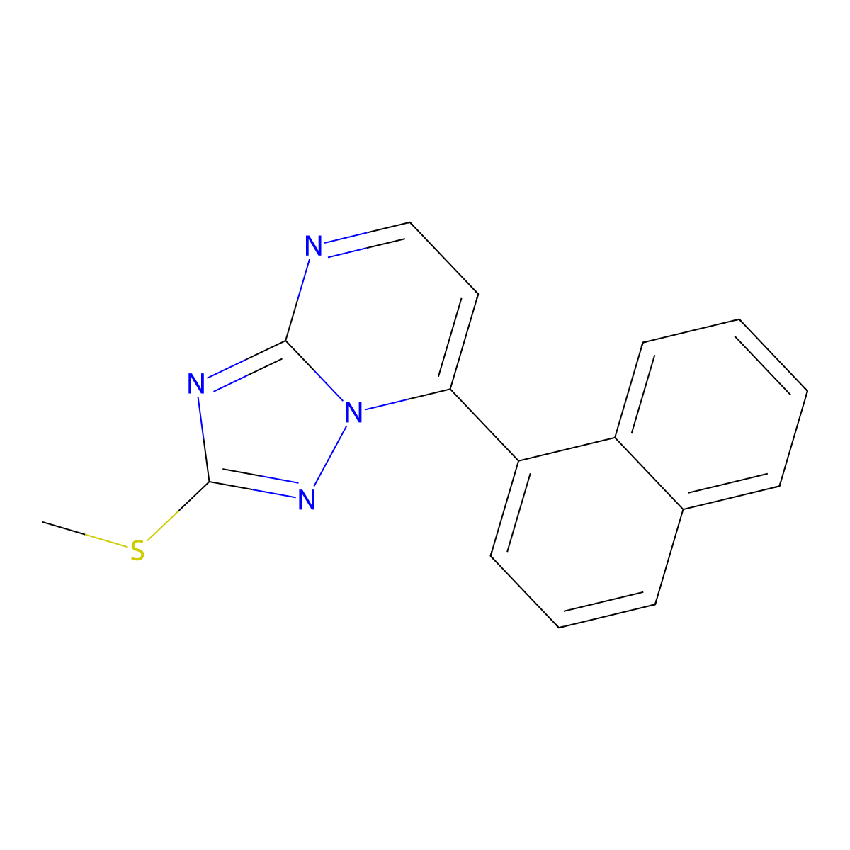2-(Methylsulfanyl)-7-(1-naphthyl)[1,2,4]triazolo[1,5-a]pyrimidine molecular structure, CAS 1158772-94-1
