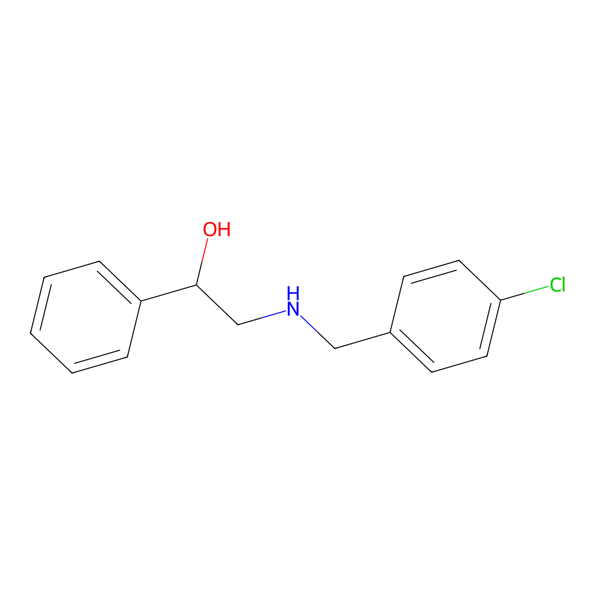 2-((4-Chlorobenzyl)amino)-1-phenylethanol molecular structure, CAS 1158773-20-6