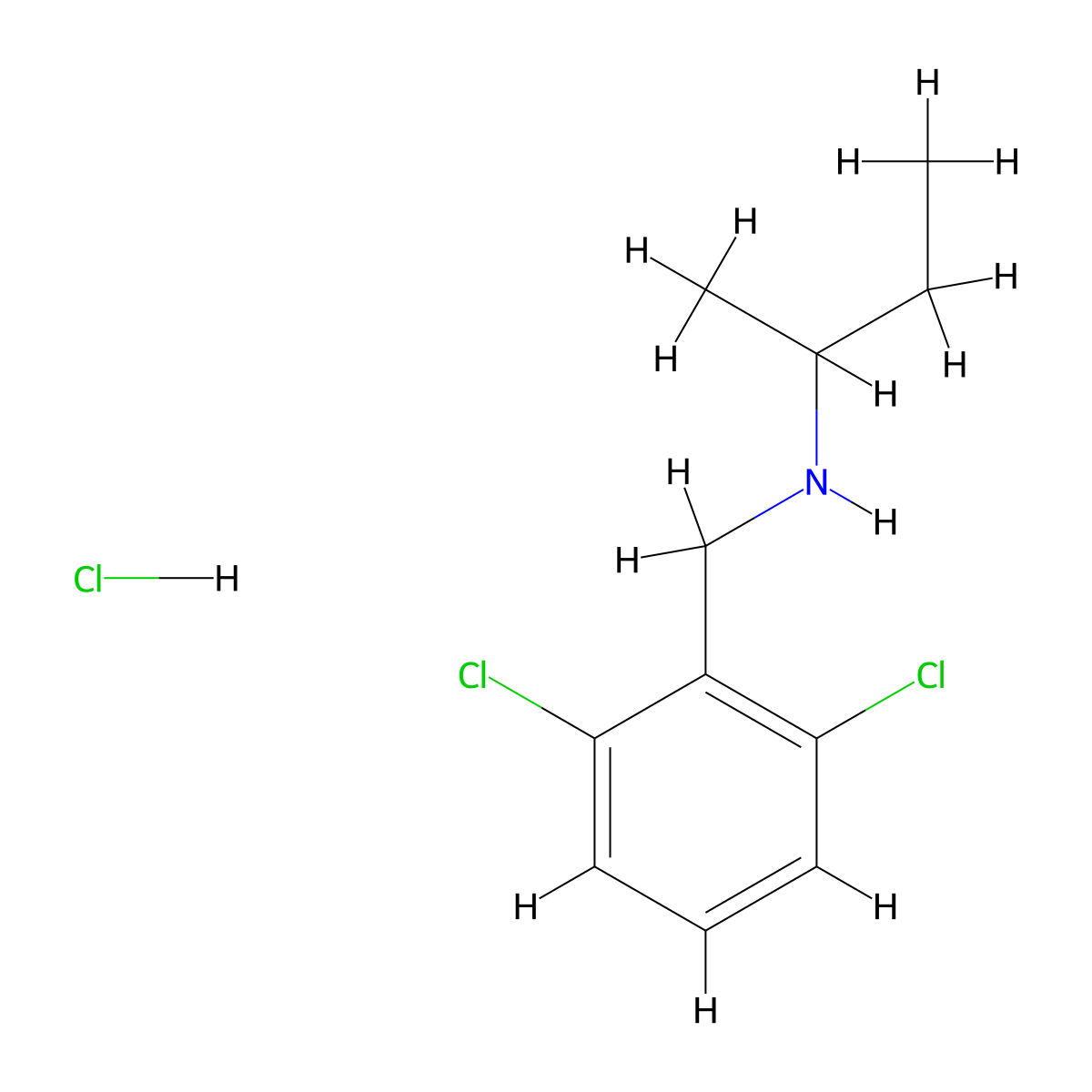 (Butan-2-yl)[(2,6-dichlorophenyl)methyl]amine hydrochloride molecular structure, CAS 1158773-39-7