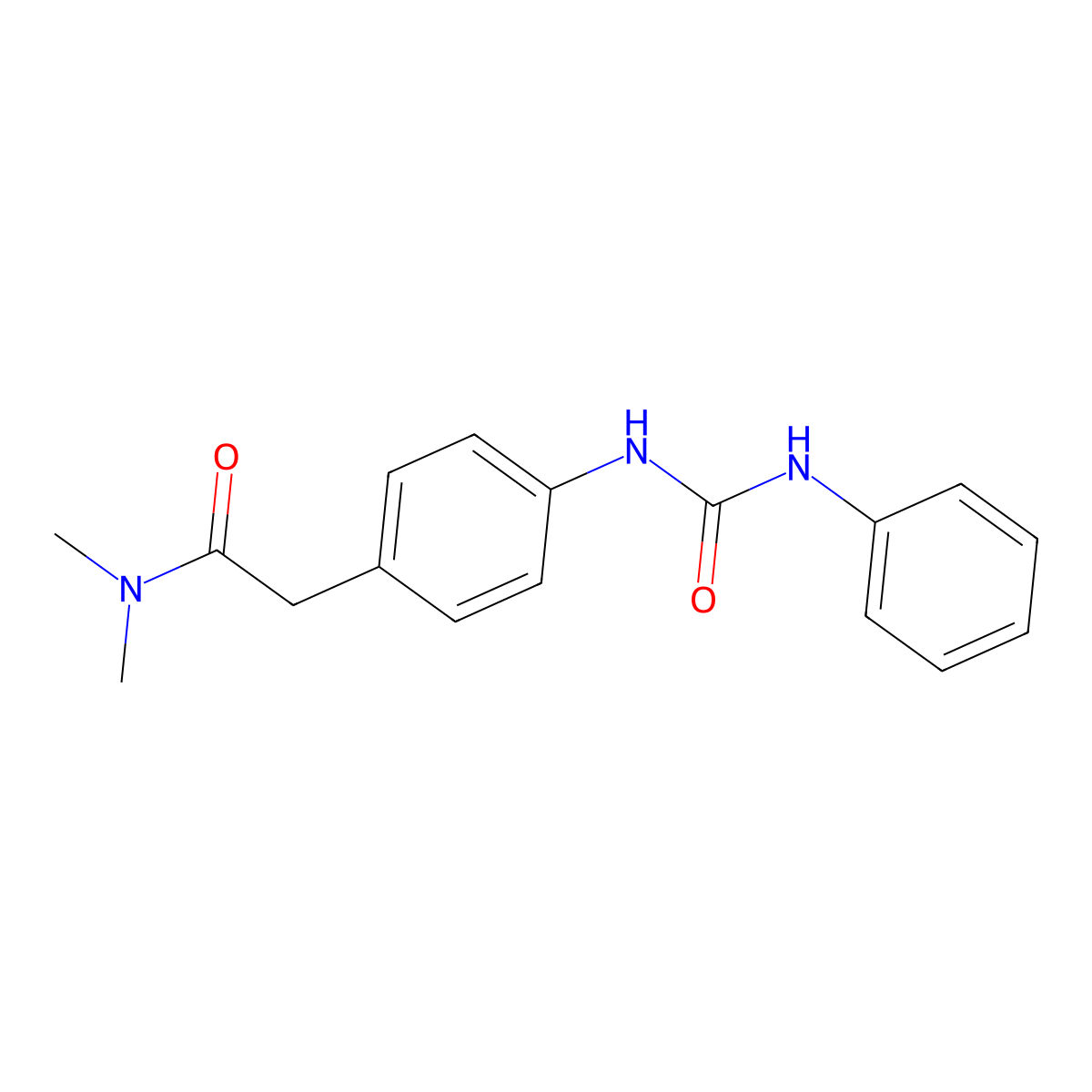 2-{4-[(anilinocarbonyl)amino]phenyl}-N,N-dimethylacetamide molecular structure, CAS 1158773-95-5