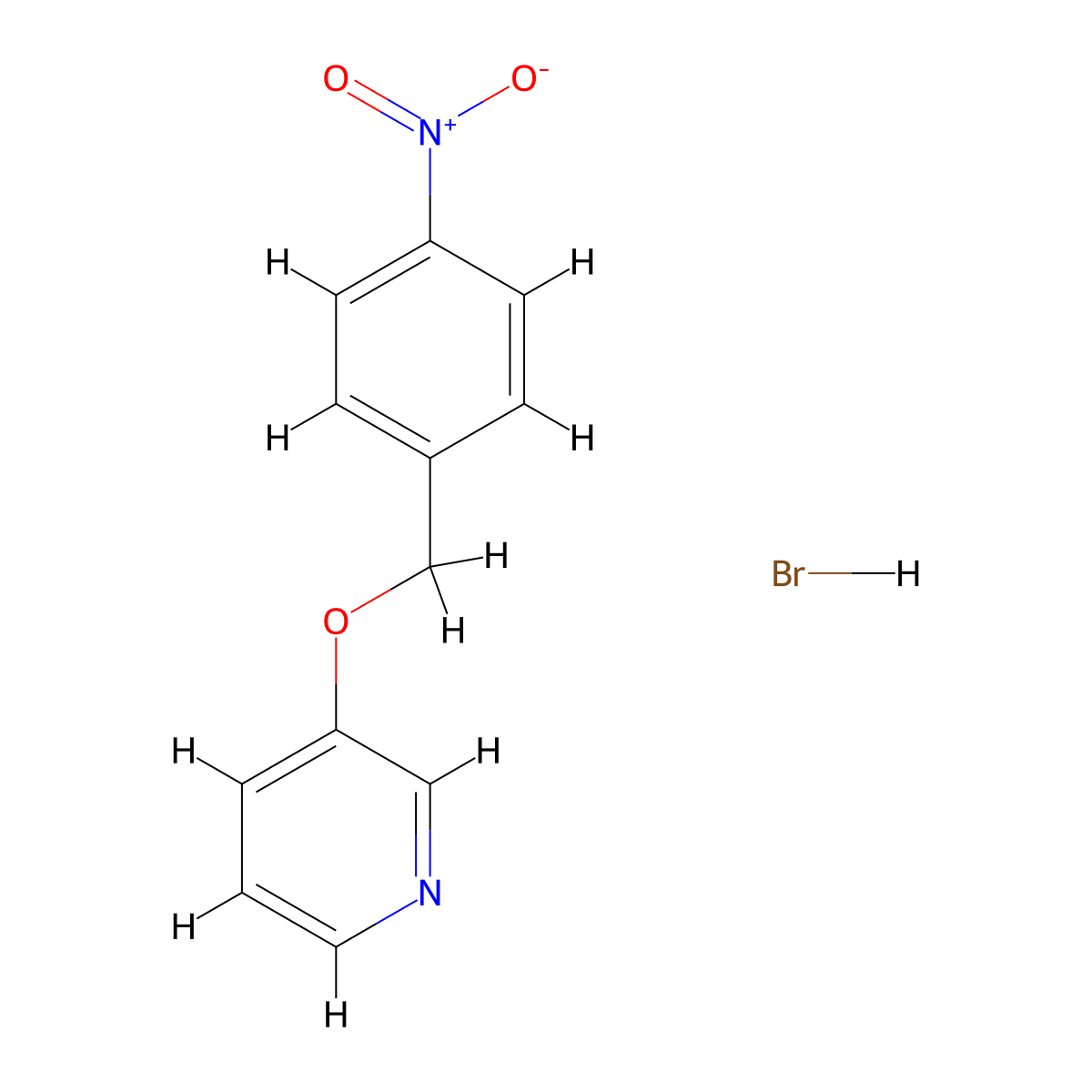 3-[(4-Nitrobenzyl)oxy]pyridine hydrobromide molecular structure, CAS 1158774-34-5