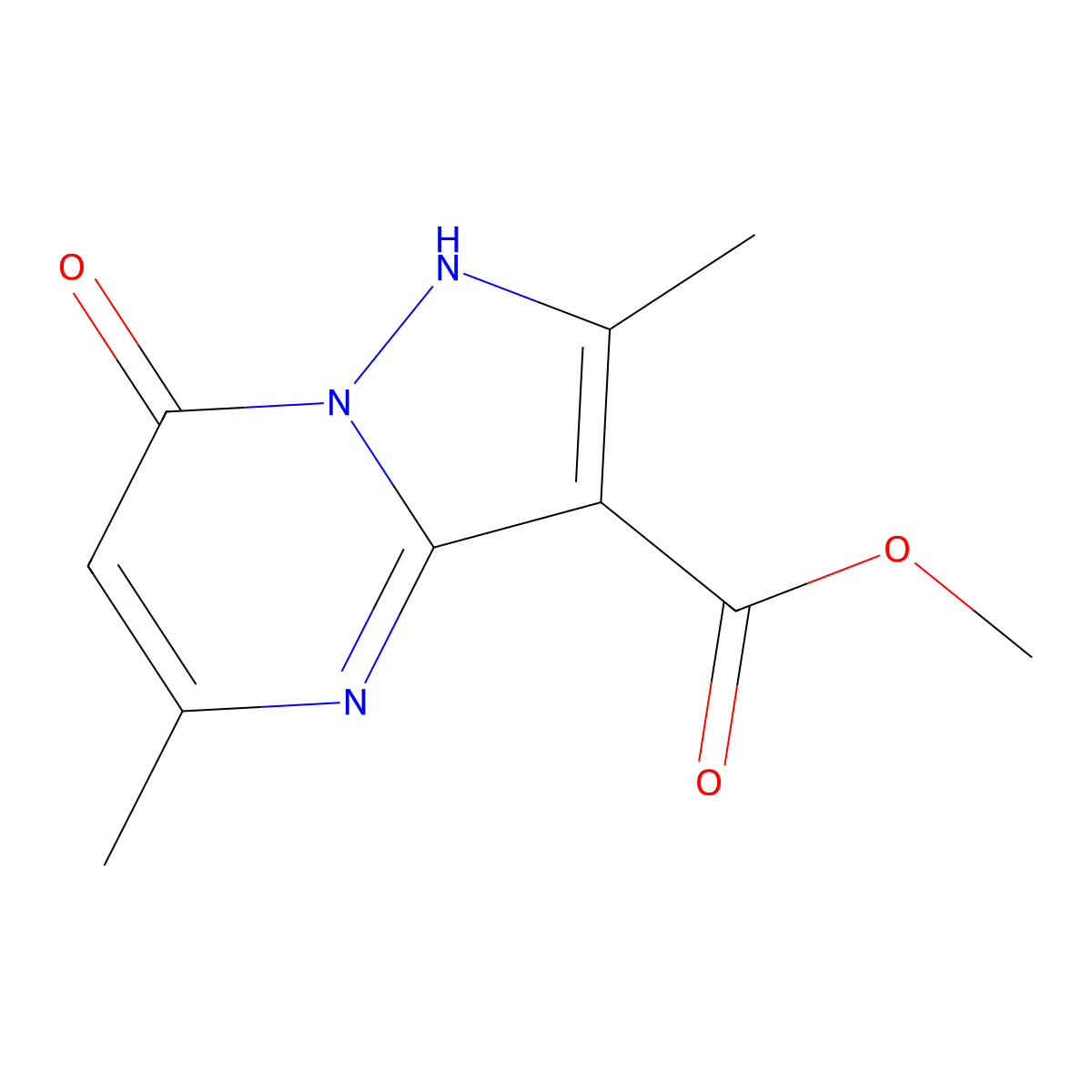Methyl 7-hydroxy-2,5-dimethylpyrazolo[1,5-a]pyrimidine-3-carboxylate molecular structure, CAS 1158775-59-7