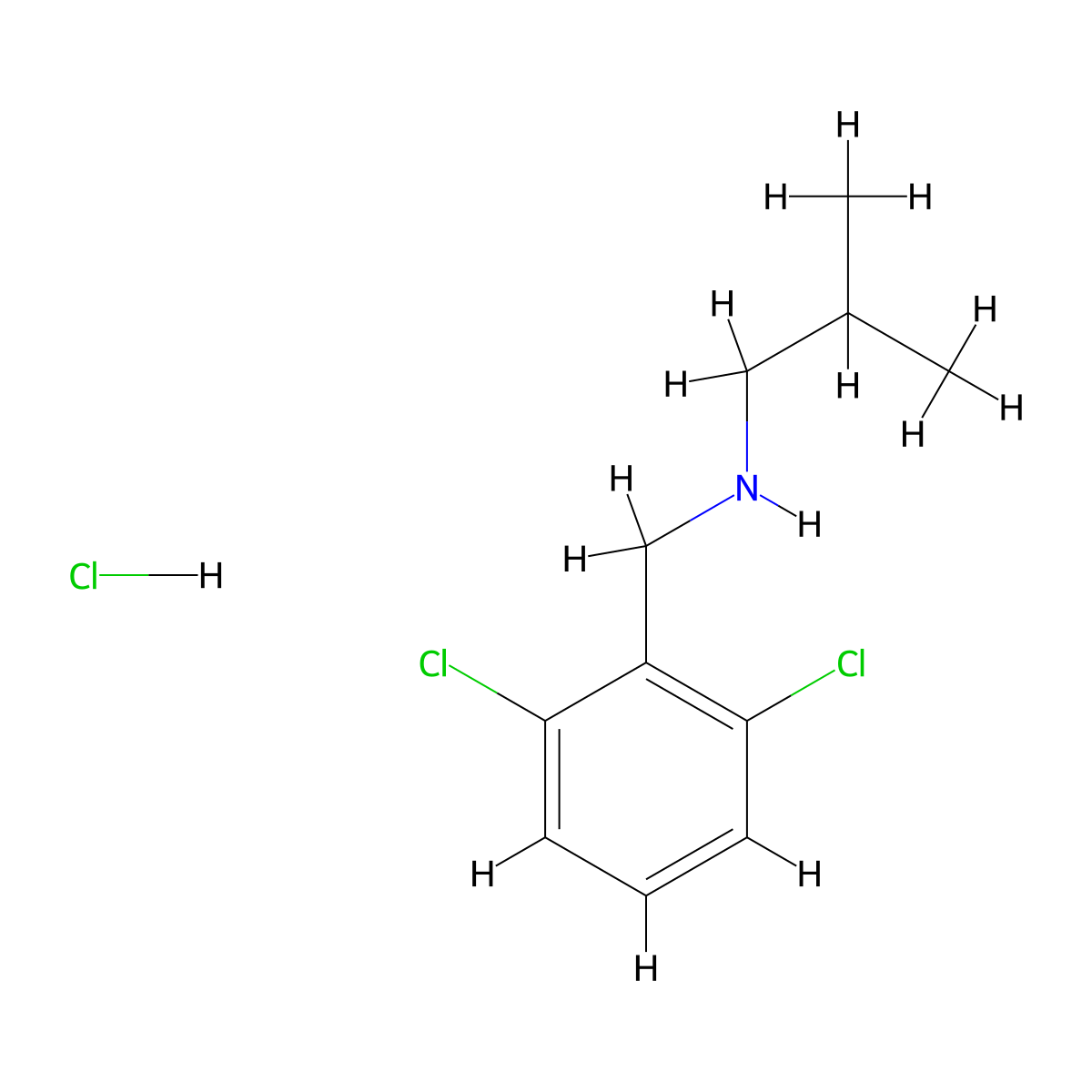 [(2,6-Dichlorophenyl)methyl](2-methylpropyl)amine hydrochloride molecular structure, CAS 1158779-07-7