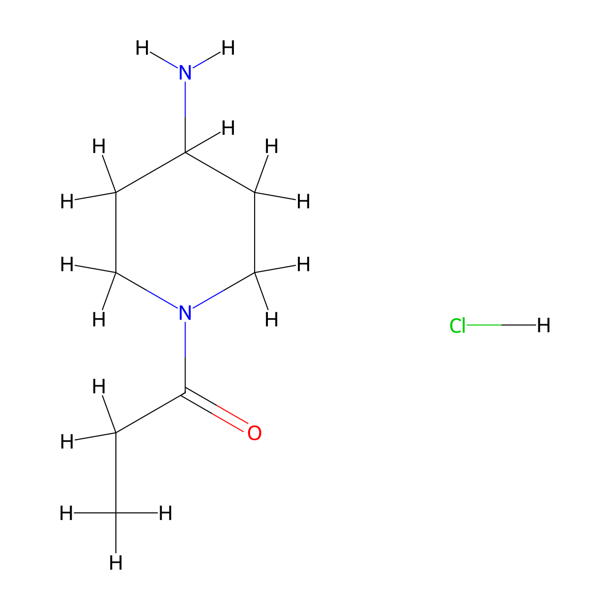 1-Propionyl-4-piperidinamine hydrochloride molecular structure, CAS 1158779-86-2